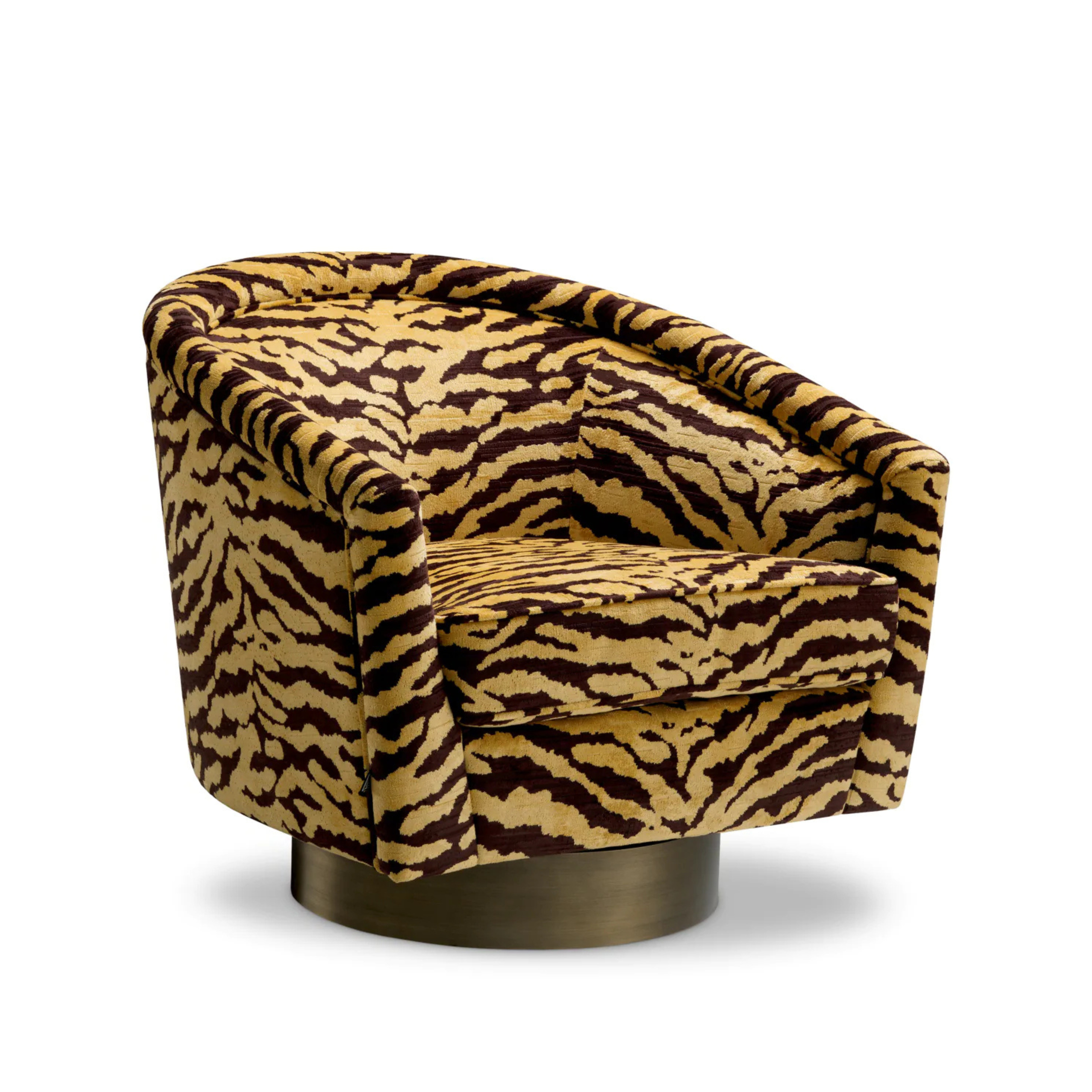 Fotel obrotowy CATENE print tygrysi – Eichholtz