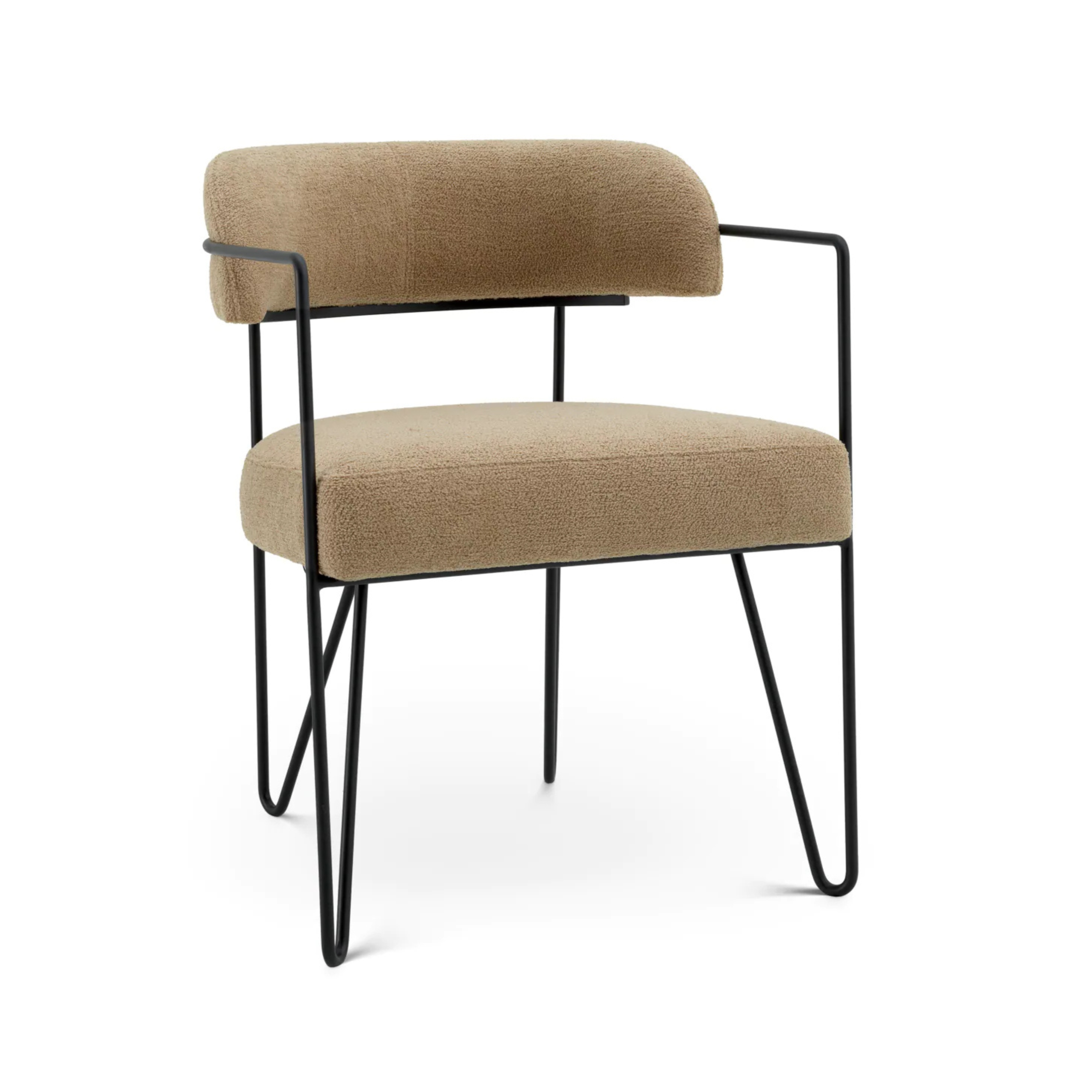 Stoel GIUSEPPE beige met zwarte basis