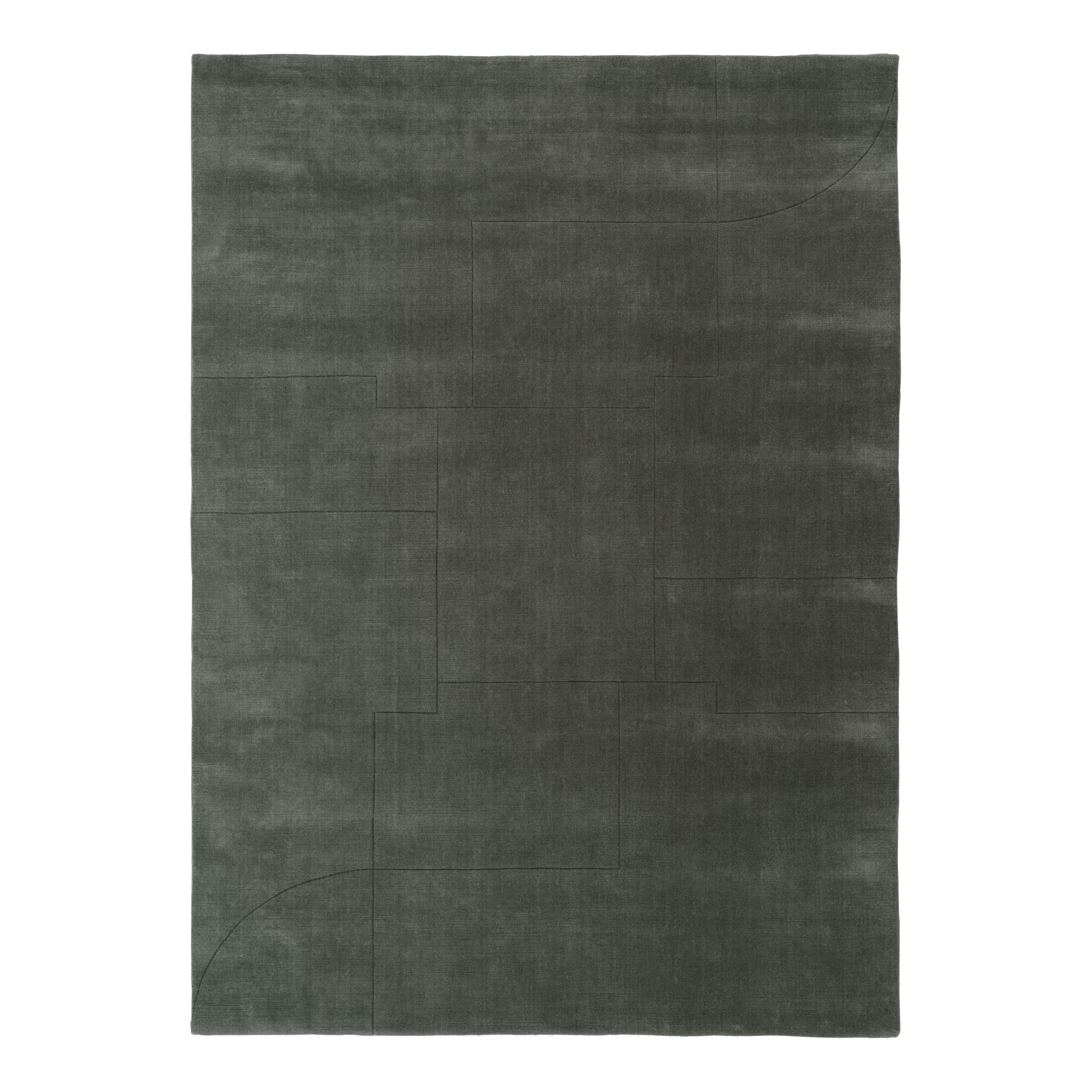 Vloerkleed GEOMETRISCHE DOLEN groen mos