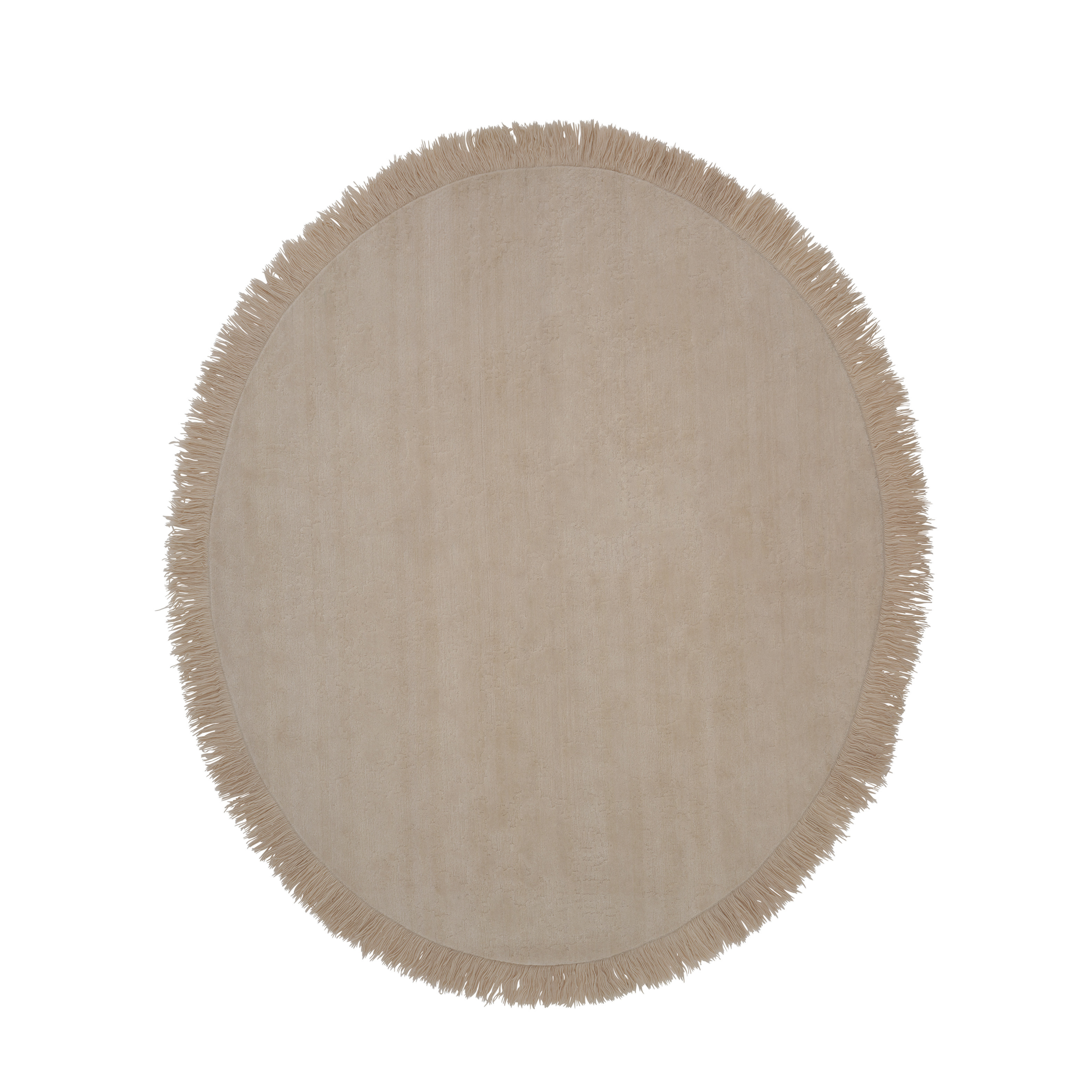 Oceanic Reef Oval Rug Beige