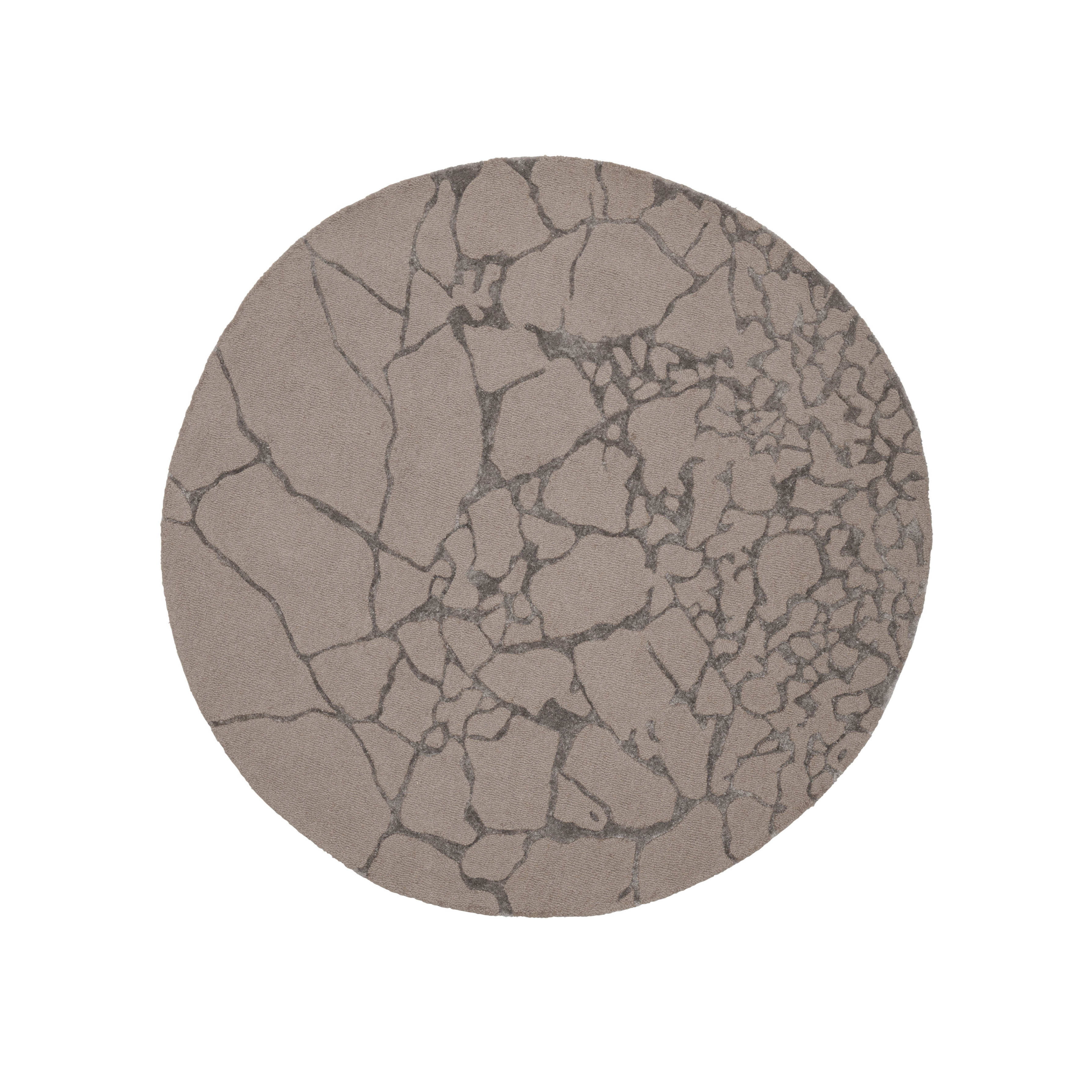 Ronde tapijt MARMO - STONE grijs