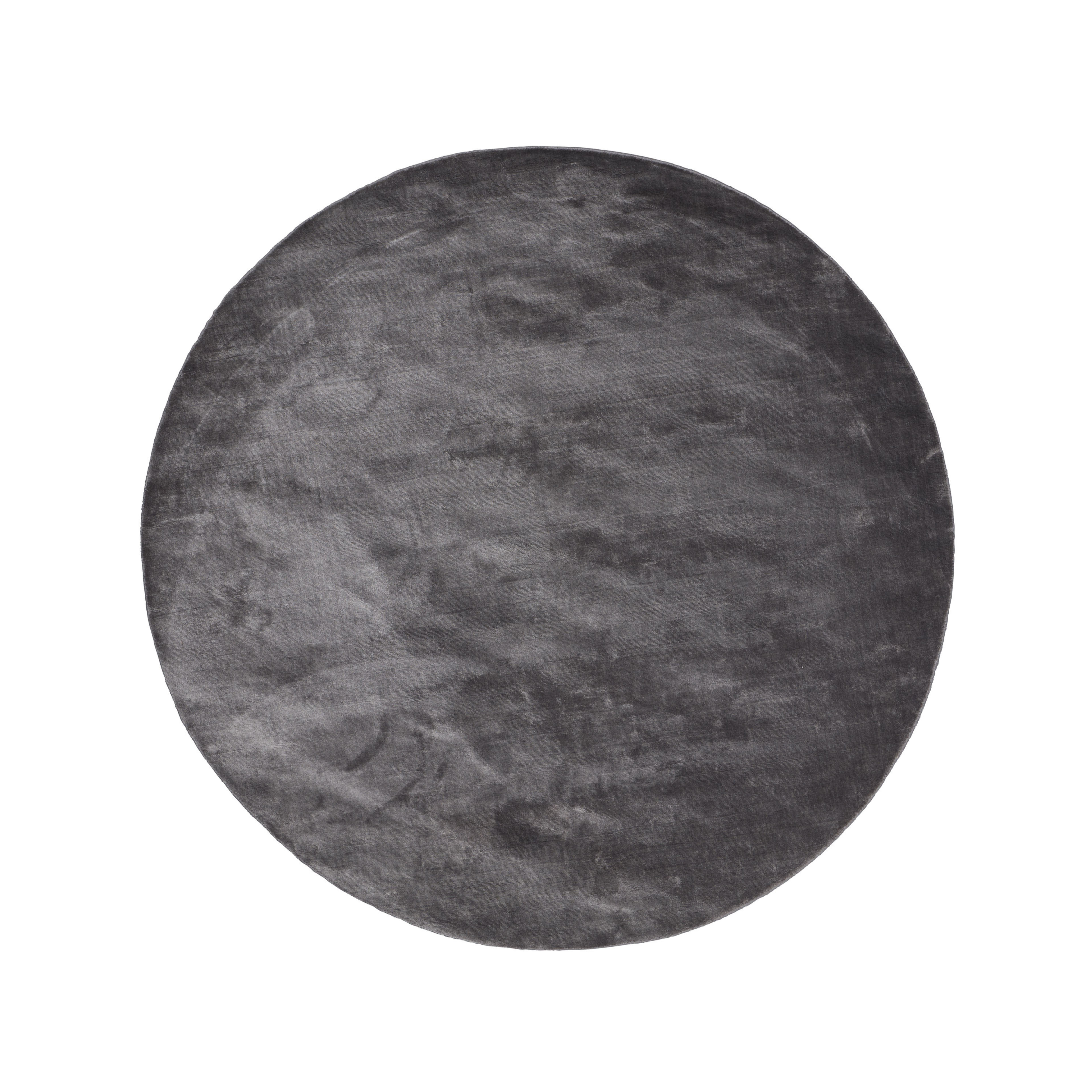 Ronde vloerkleed LUCENS staalgrijs