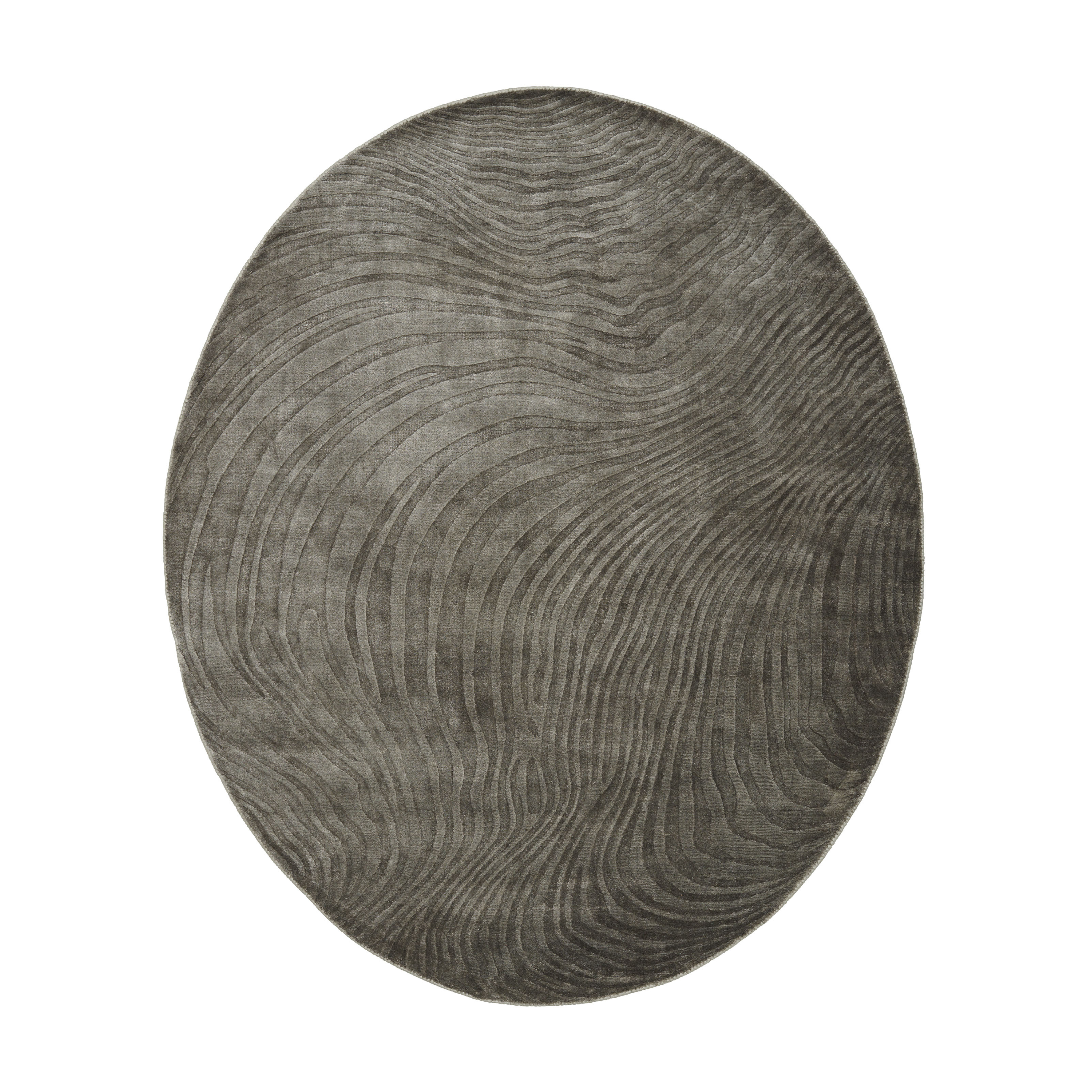 ANONG Oval Rug - EARTH earthy brown