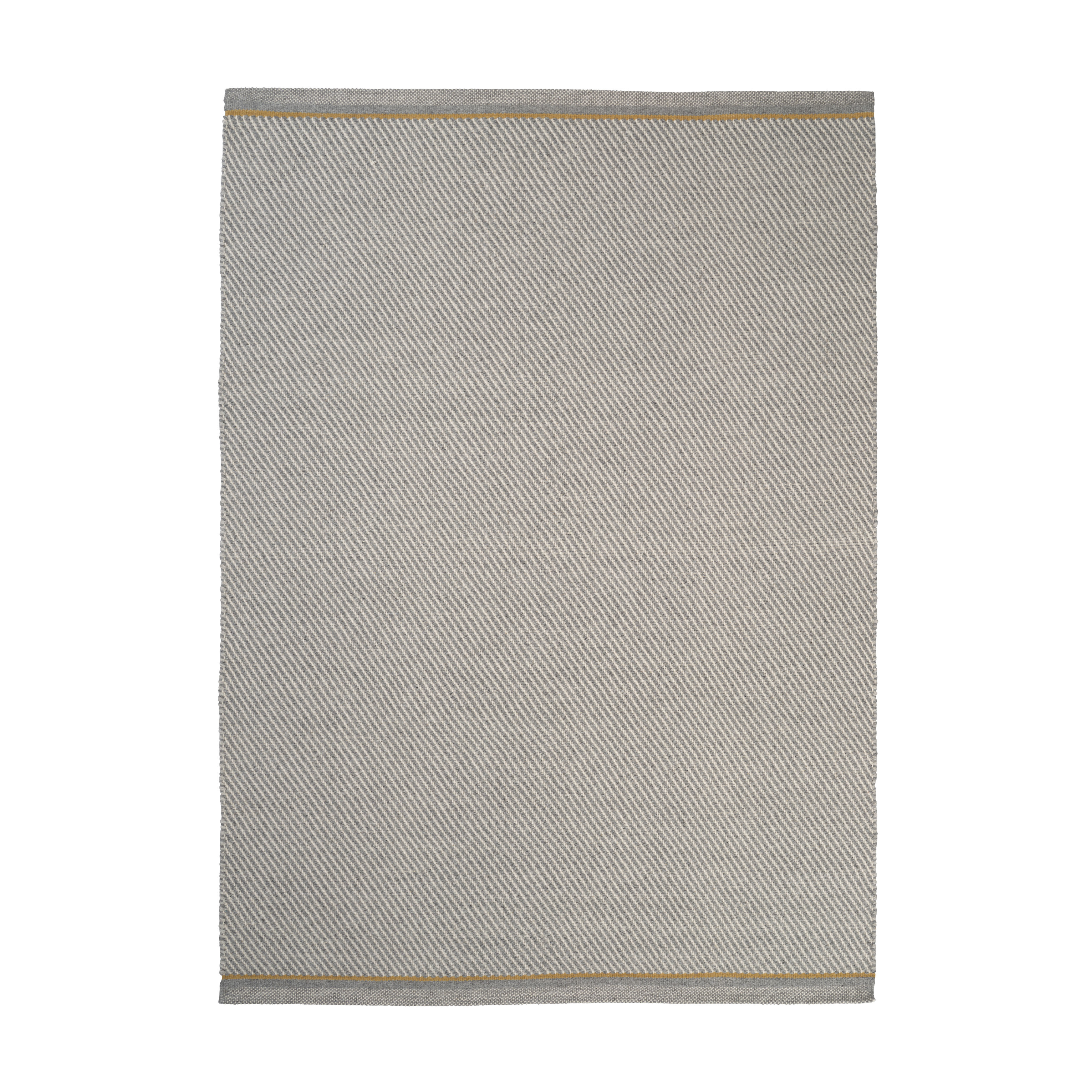 Vloerkleed DAWN LIGHT grijs met mosterdgele streep