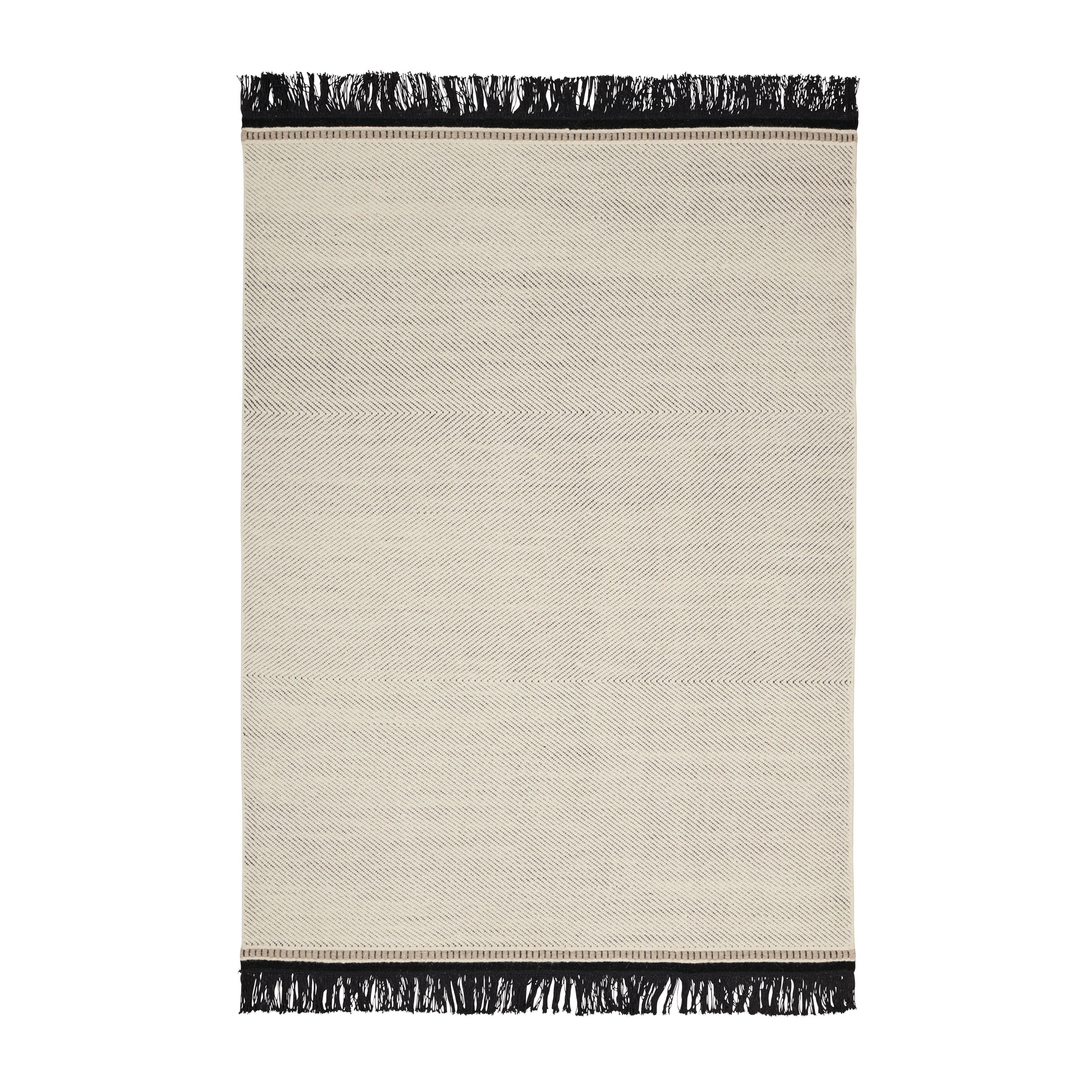Teppich FENJA weiß mit schwarz