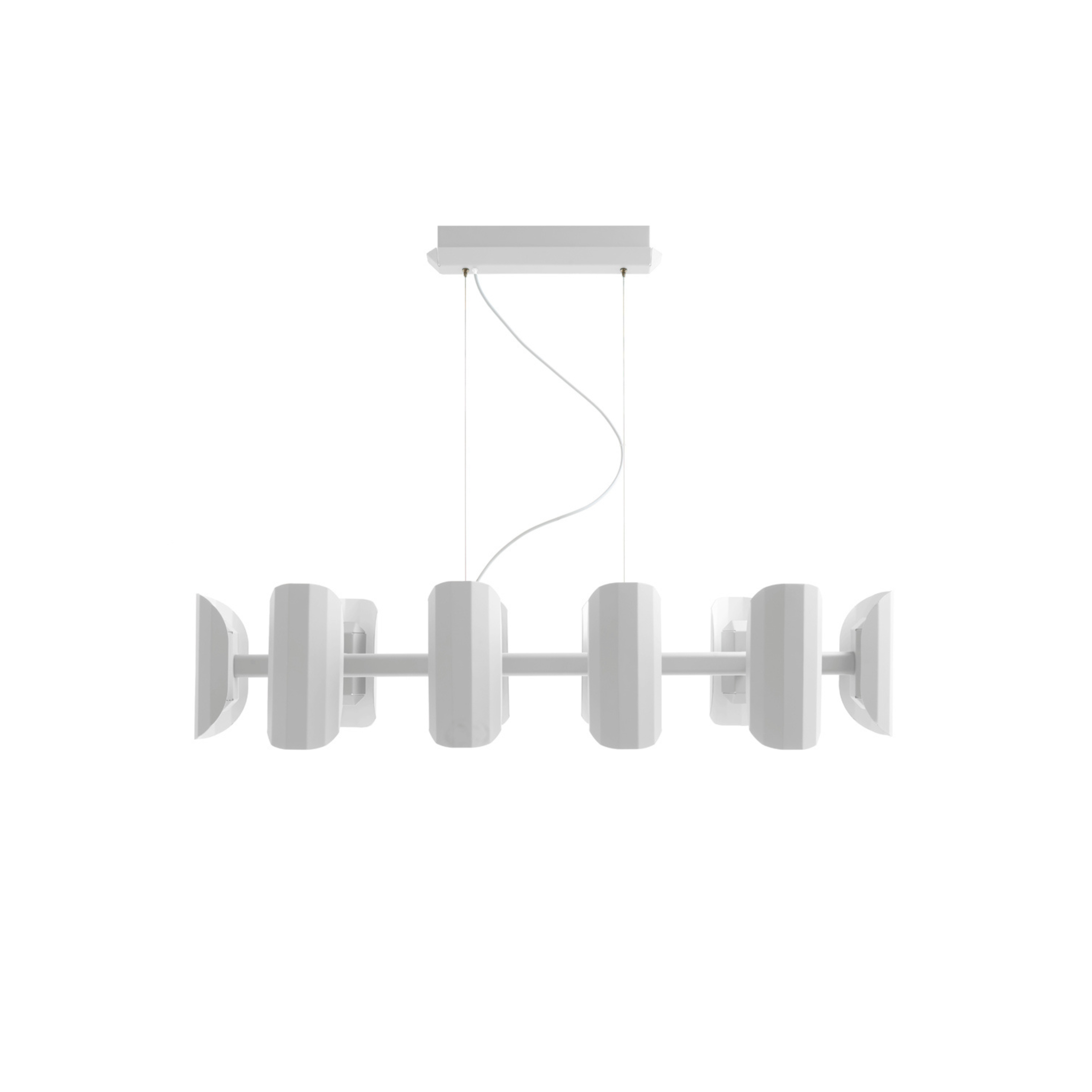 Witte meerarmige hanglamp APOLIN