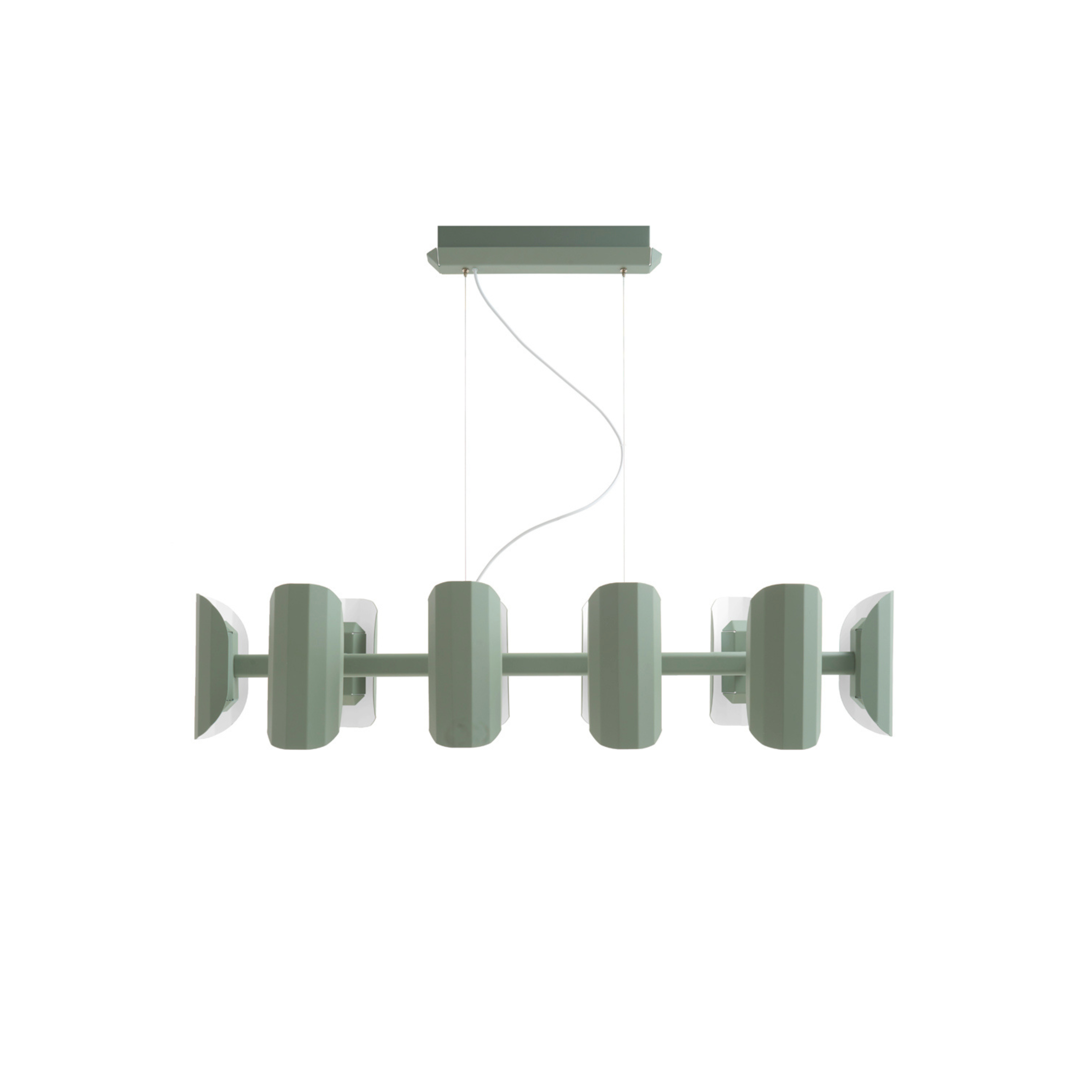 APOLIN multi-arm pendant lamp in sage green