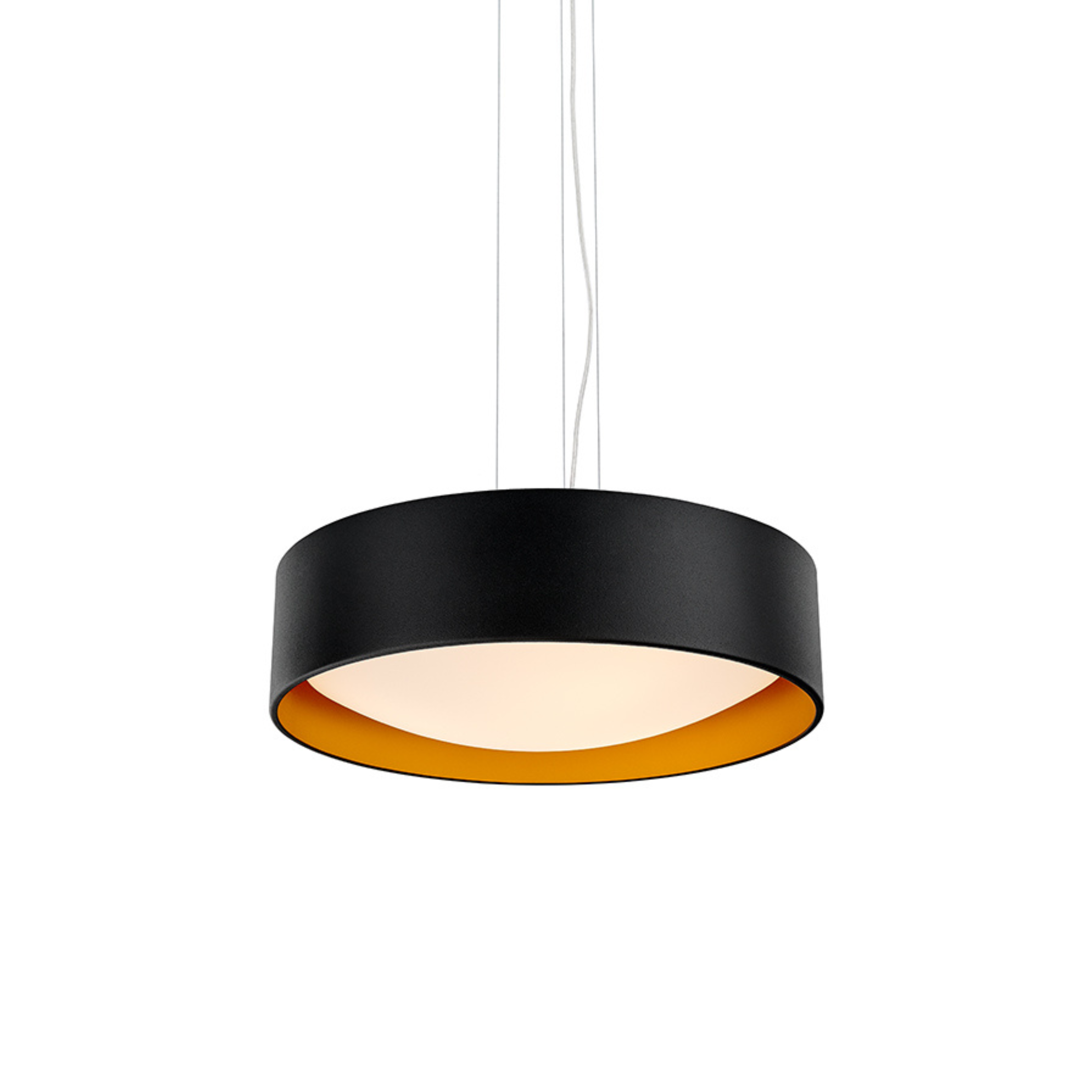 VERO pendant lamp black with a gold interior