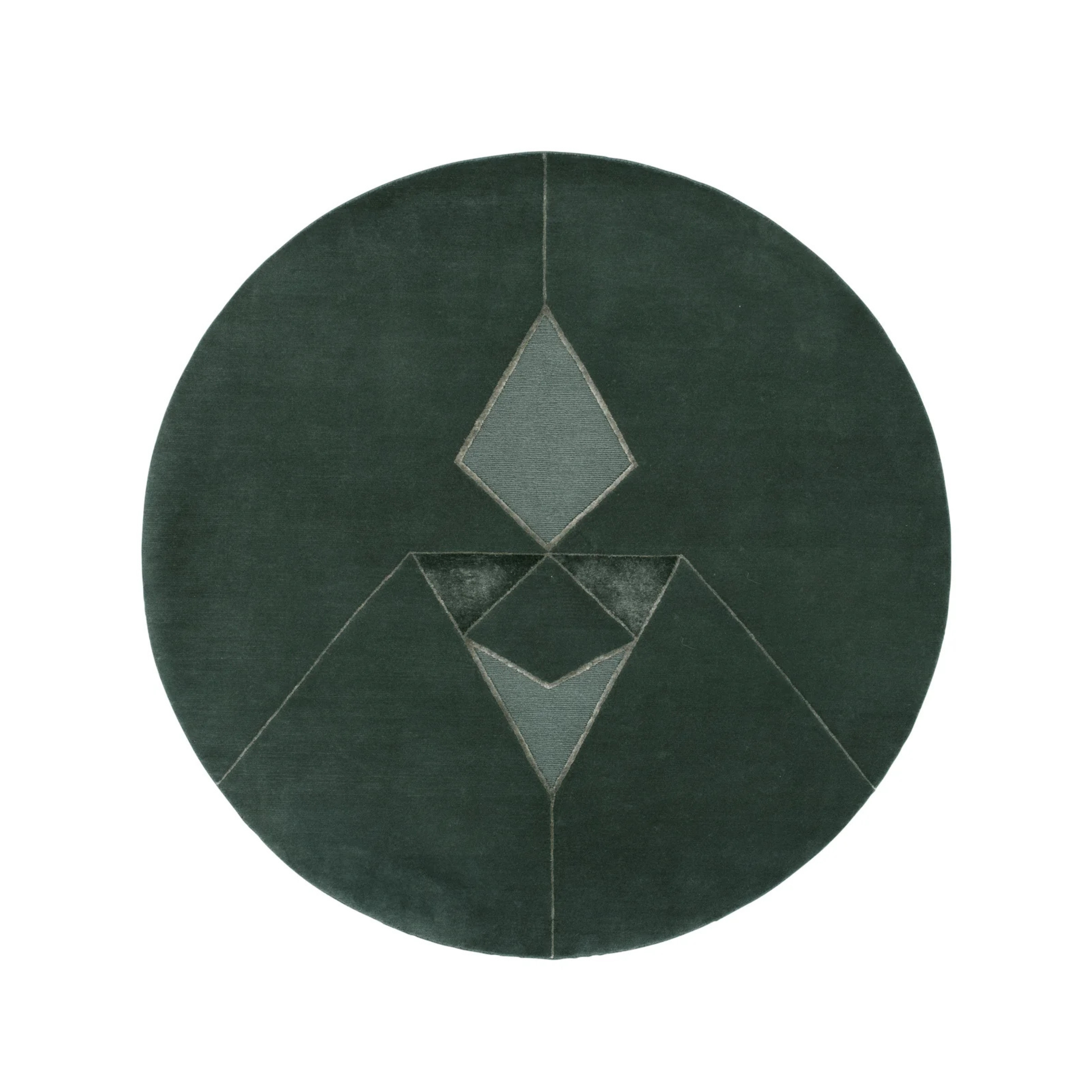 Ronde vloerkleed MACHIKO - GRANIET groen