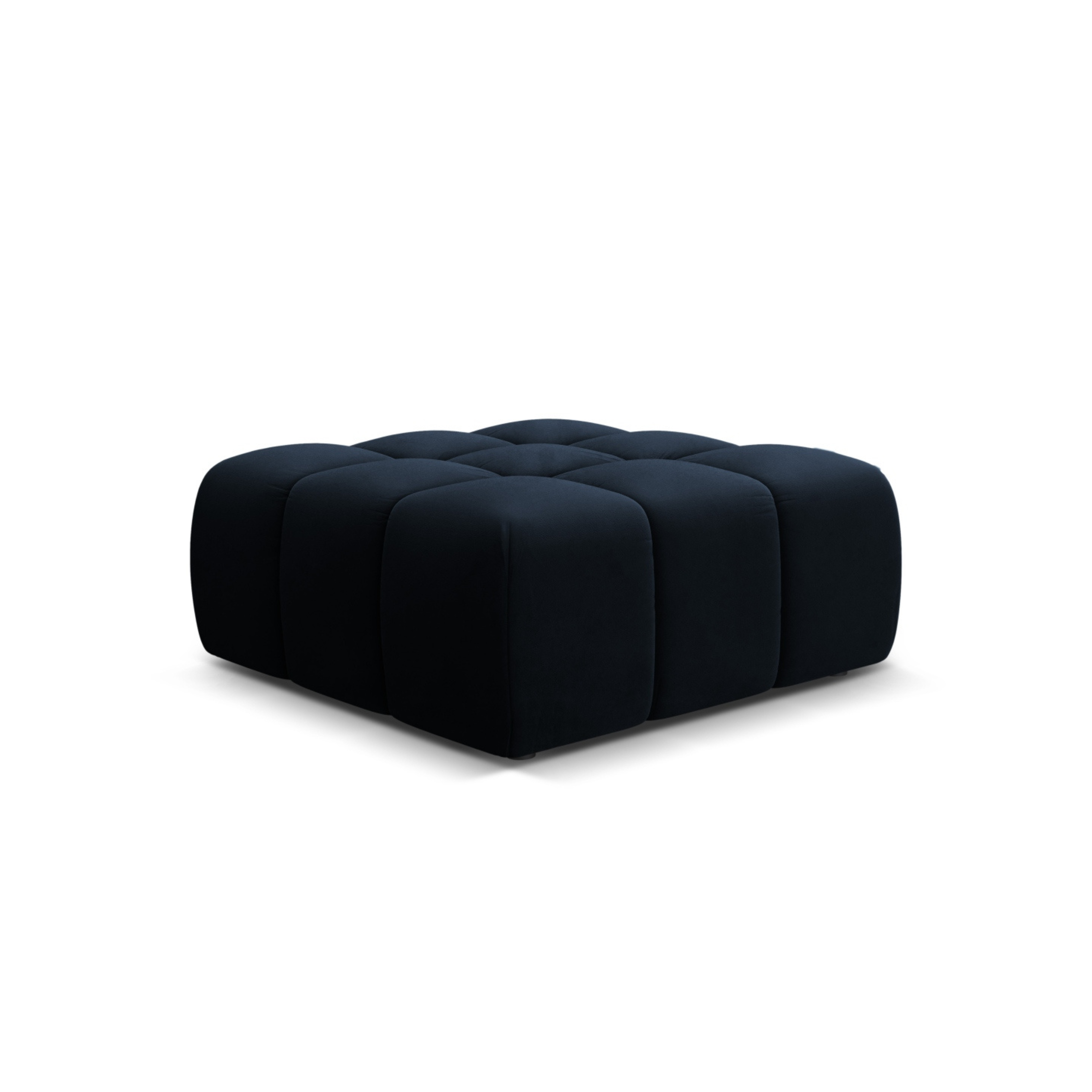 Velvet Pouf AGAVE in Navy Blue