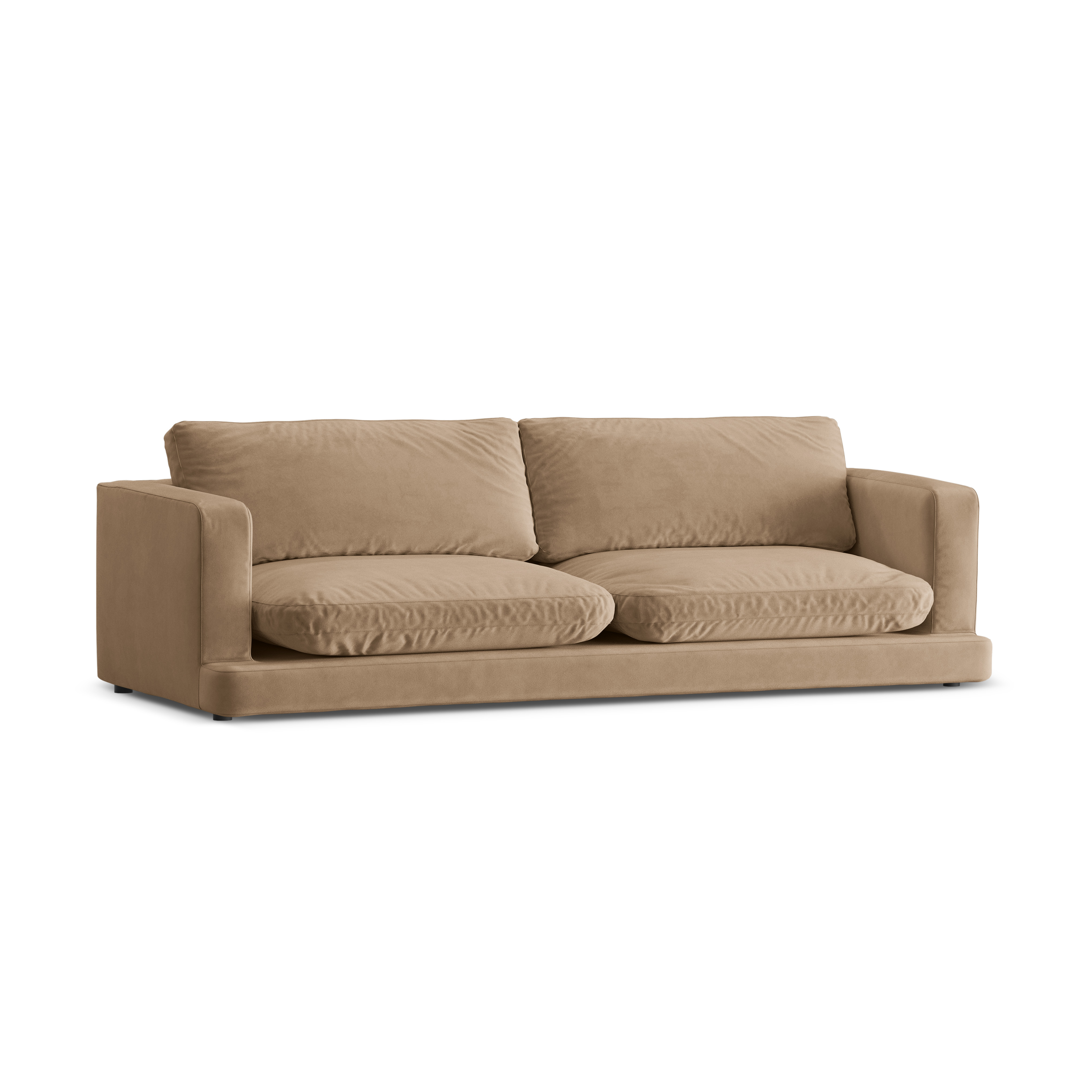 Velvet sofa for 4 people DAPHNE beige