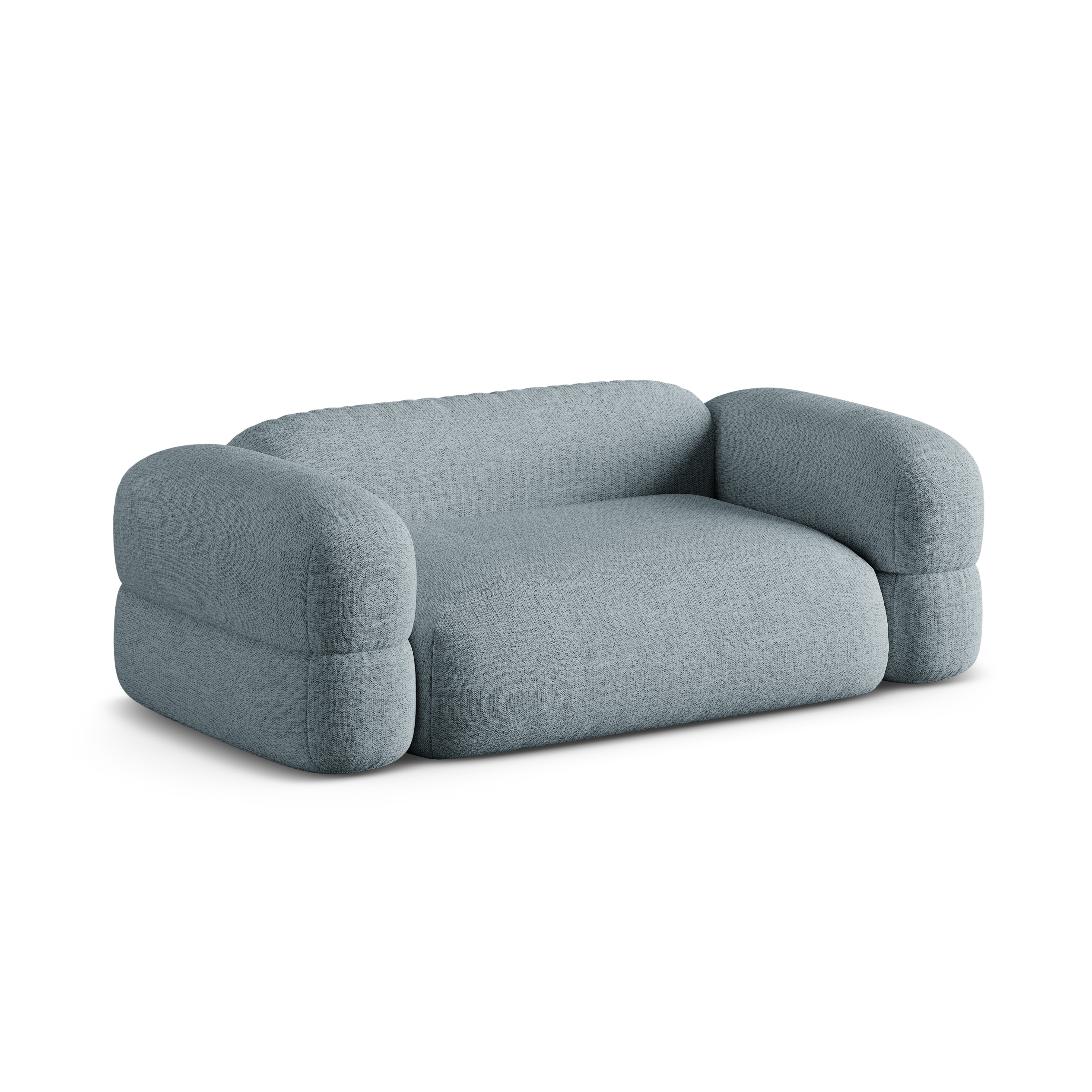 Sofa 3-zits ROGER lichtblauwe chenille