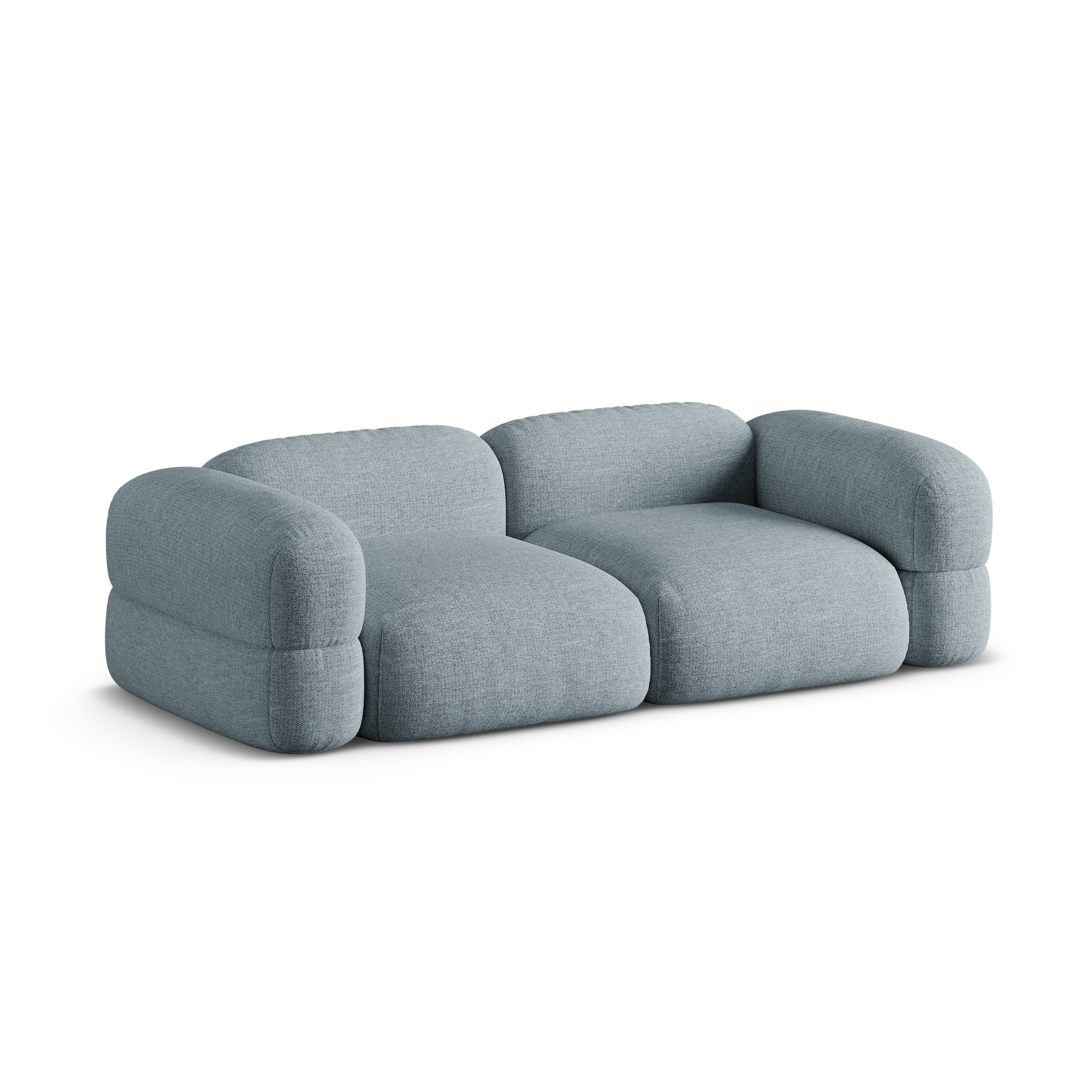 Sofa voor 4 personen ROGER lichtblauwe chenille
