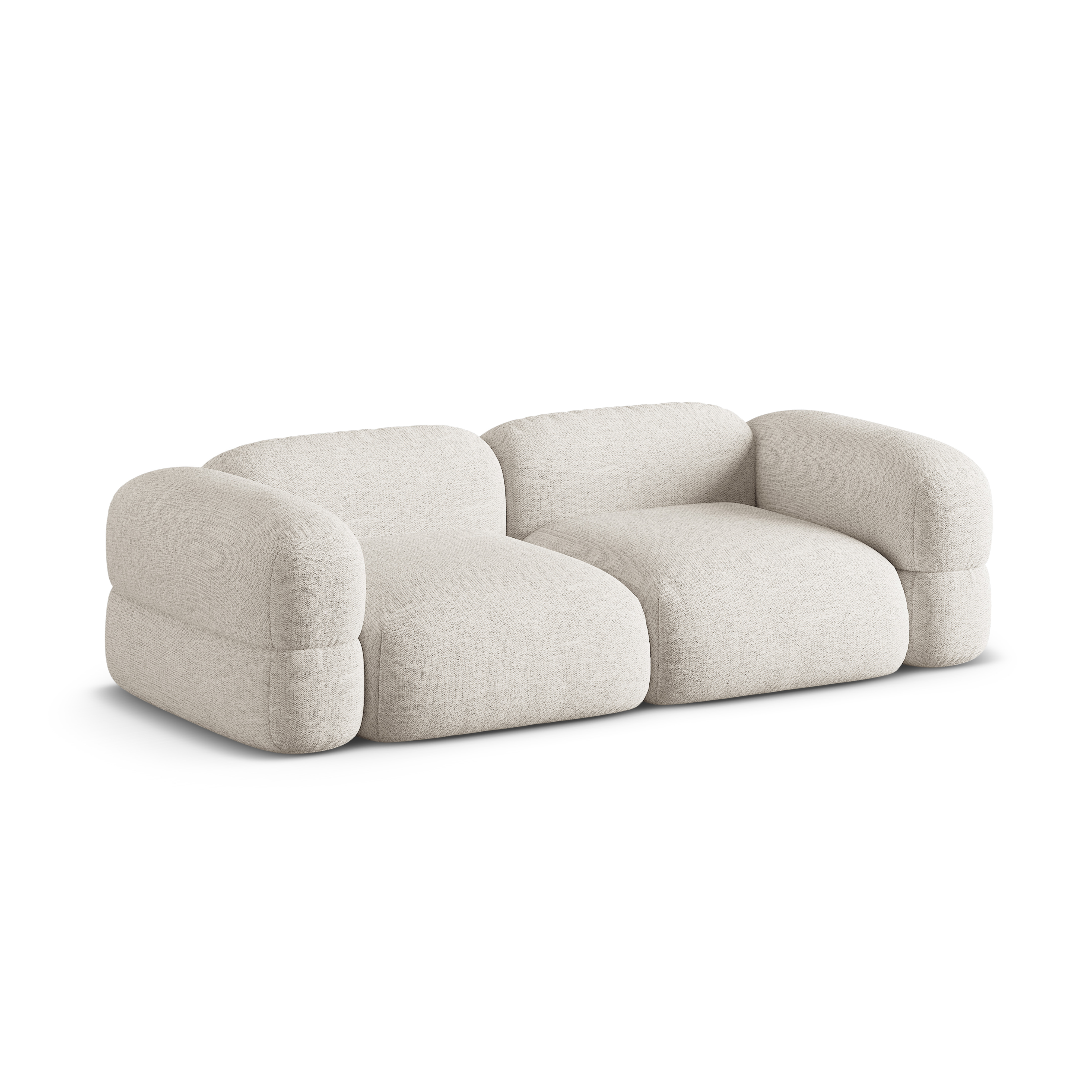 Beige chenille 4-persoons bank ROGER