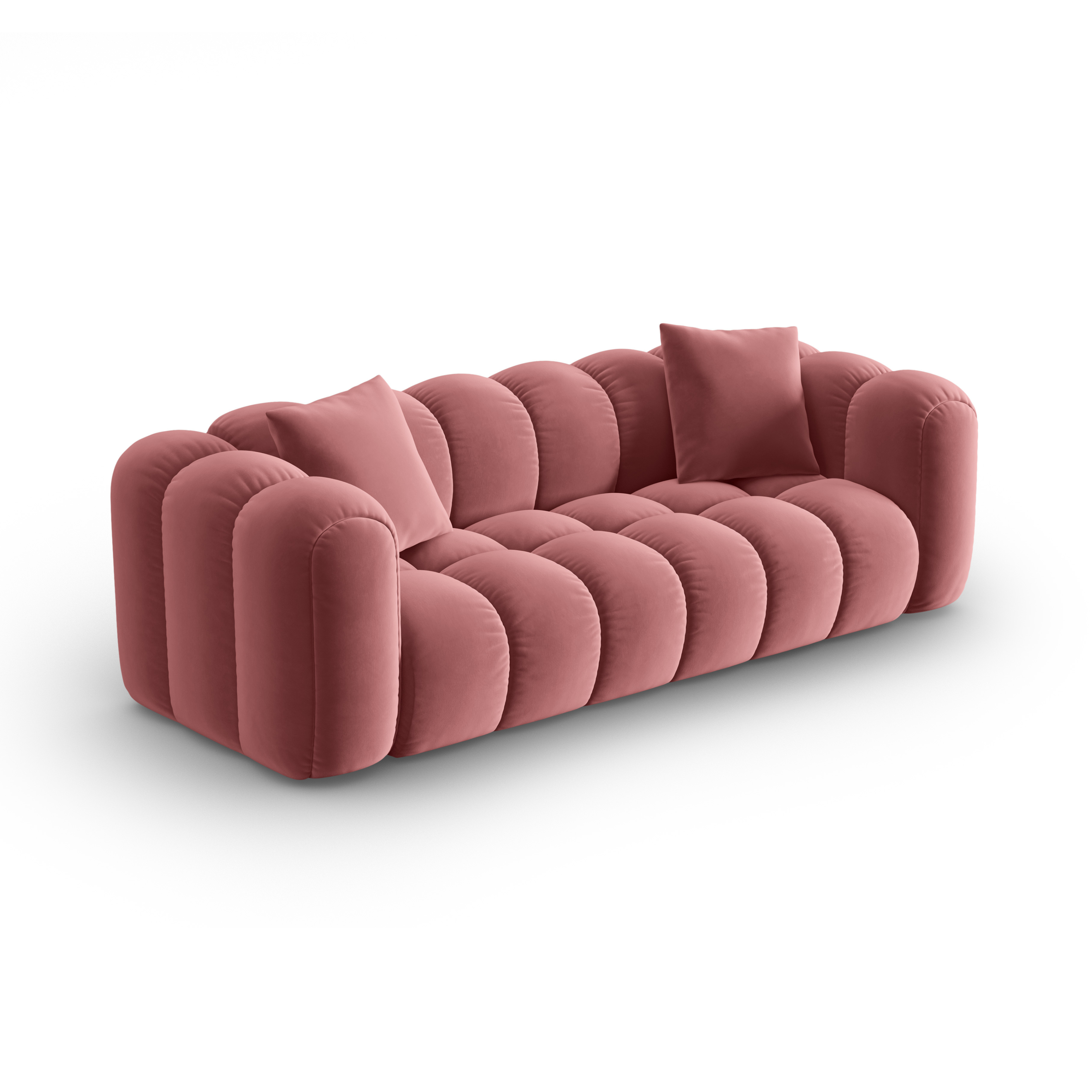 Sofa aksamitna 4-osobowa ASTRO różowy – Windsor & Co