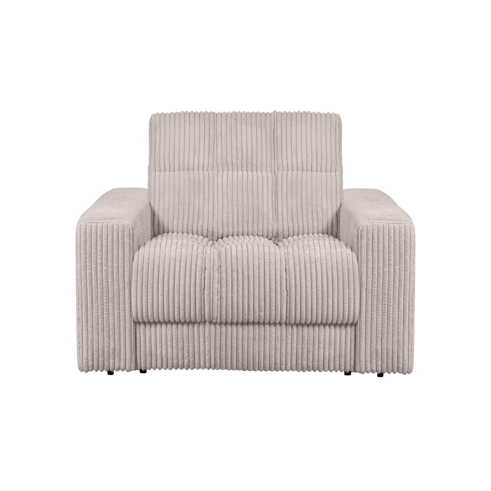 Fauteuil SECOND DATE crèmekleurig ribfluweel