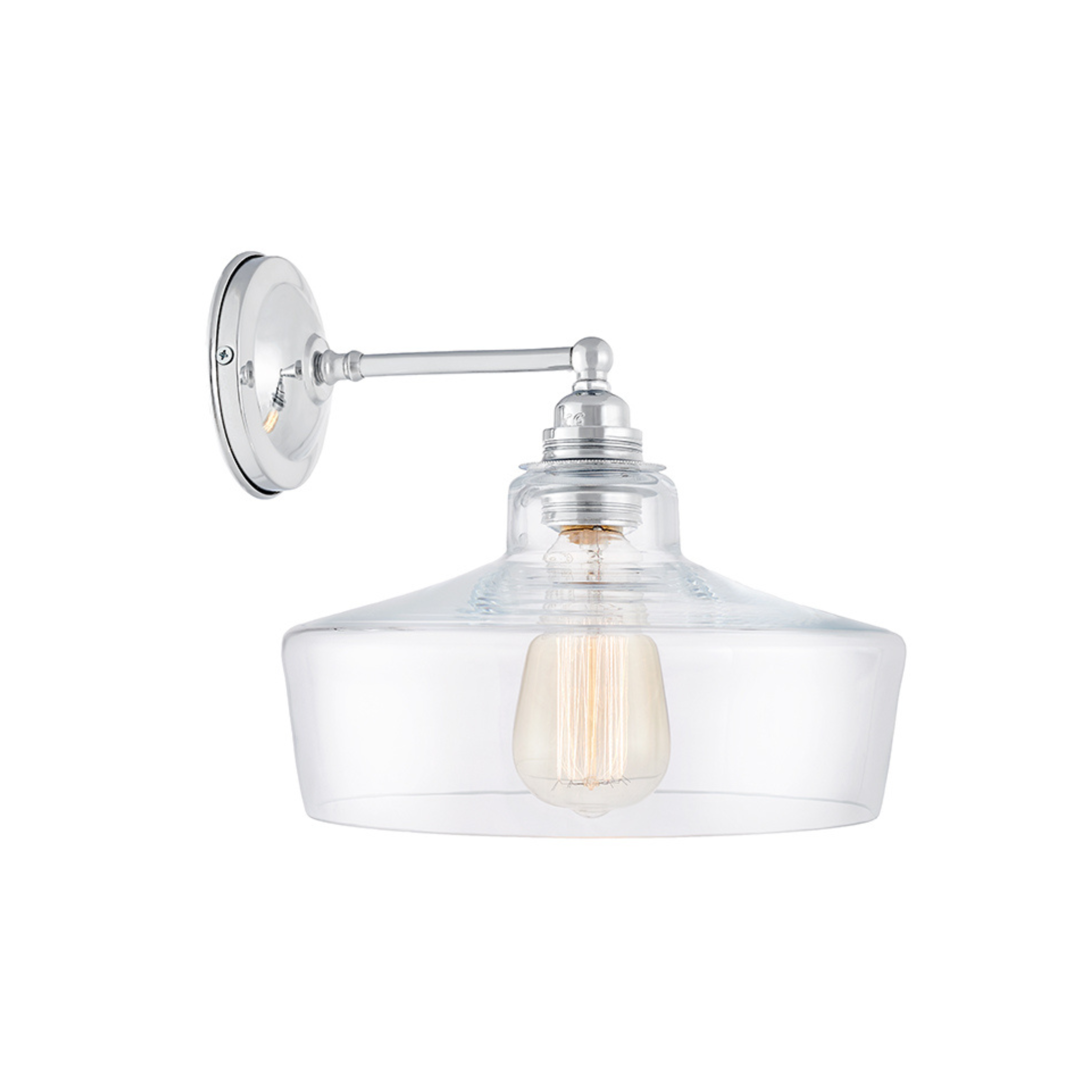 LONGIS III wall lamp transparent with shiny chrome
