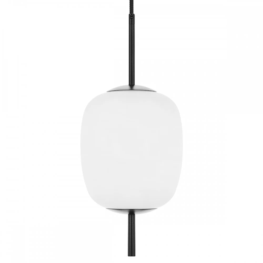 EPLI MINI black pendant lamp with white glass