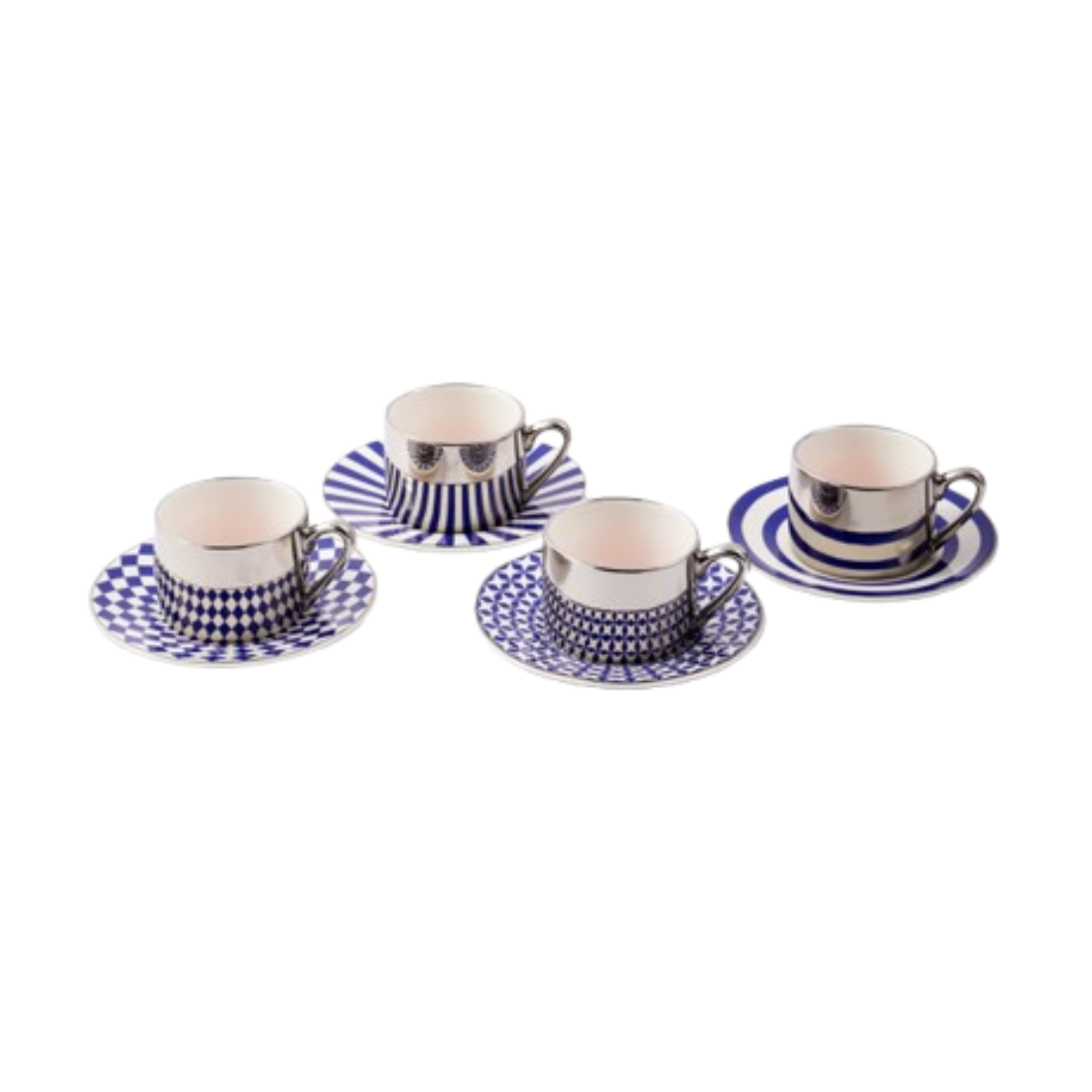 Set van espresso kopjes AUNTY COFFEE CUPS donkerblauw