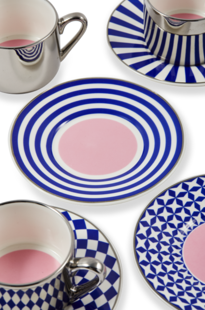 Set van espresso kopjes AUNTY COFFEE CUPS donkerblauw