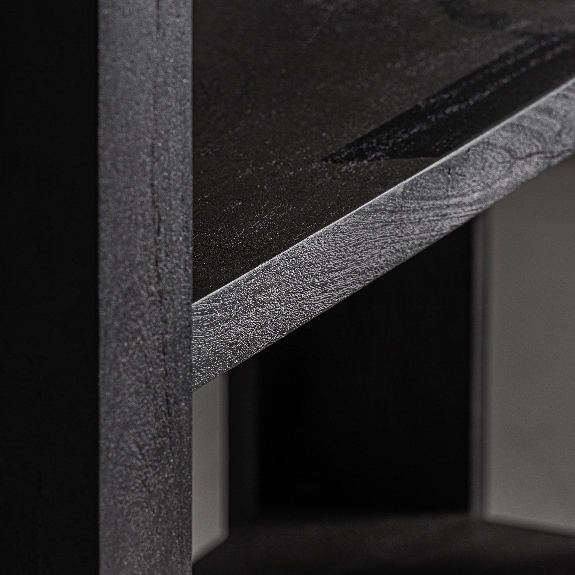 Regaal TOURNUS zwart acaciahout