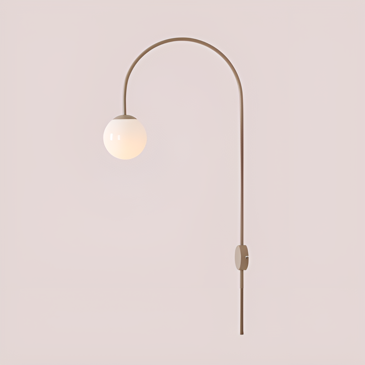 UNA beige wall lamp with arm