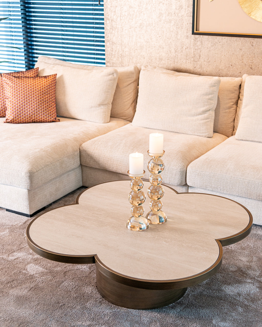 Glas-Teelichthalter EMIE braun