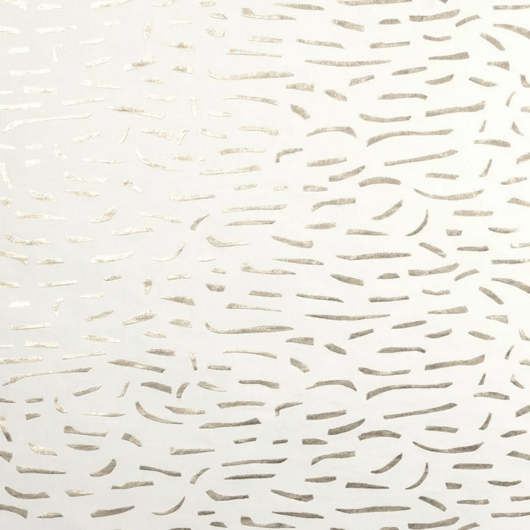Structural wallpaper with metallic pattern LUMÉIS - IVORY PLATINUM ivory with gold