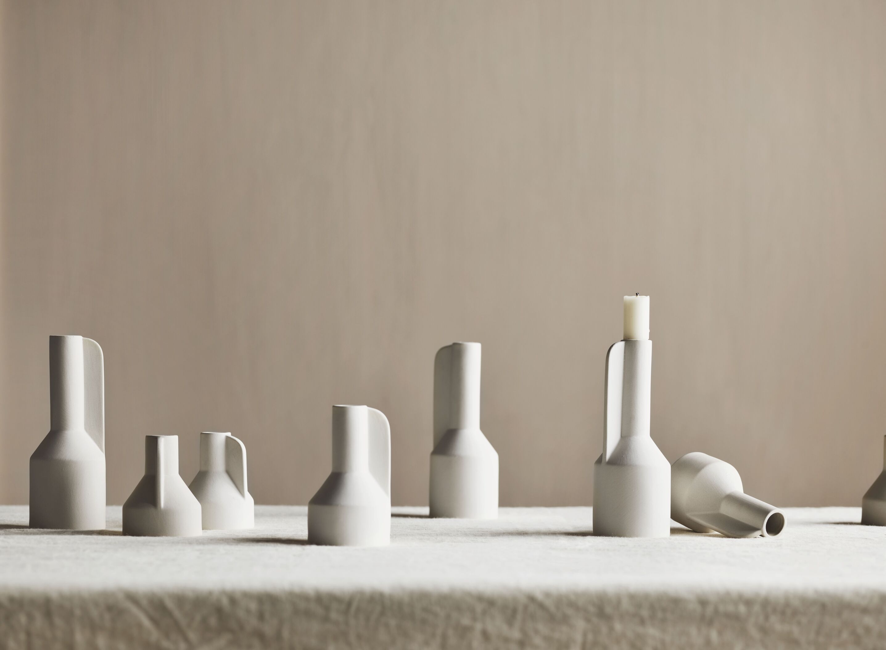 Kaarsenhouder FALDA crème