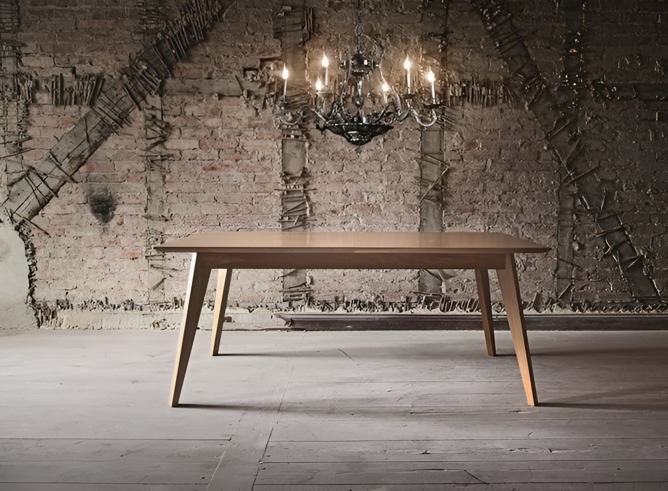 Arcos folding table oak wood