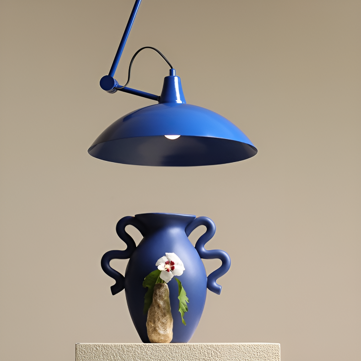 Verstelbare plafondlamp MELOS blauw