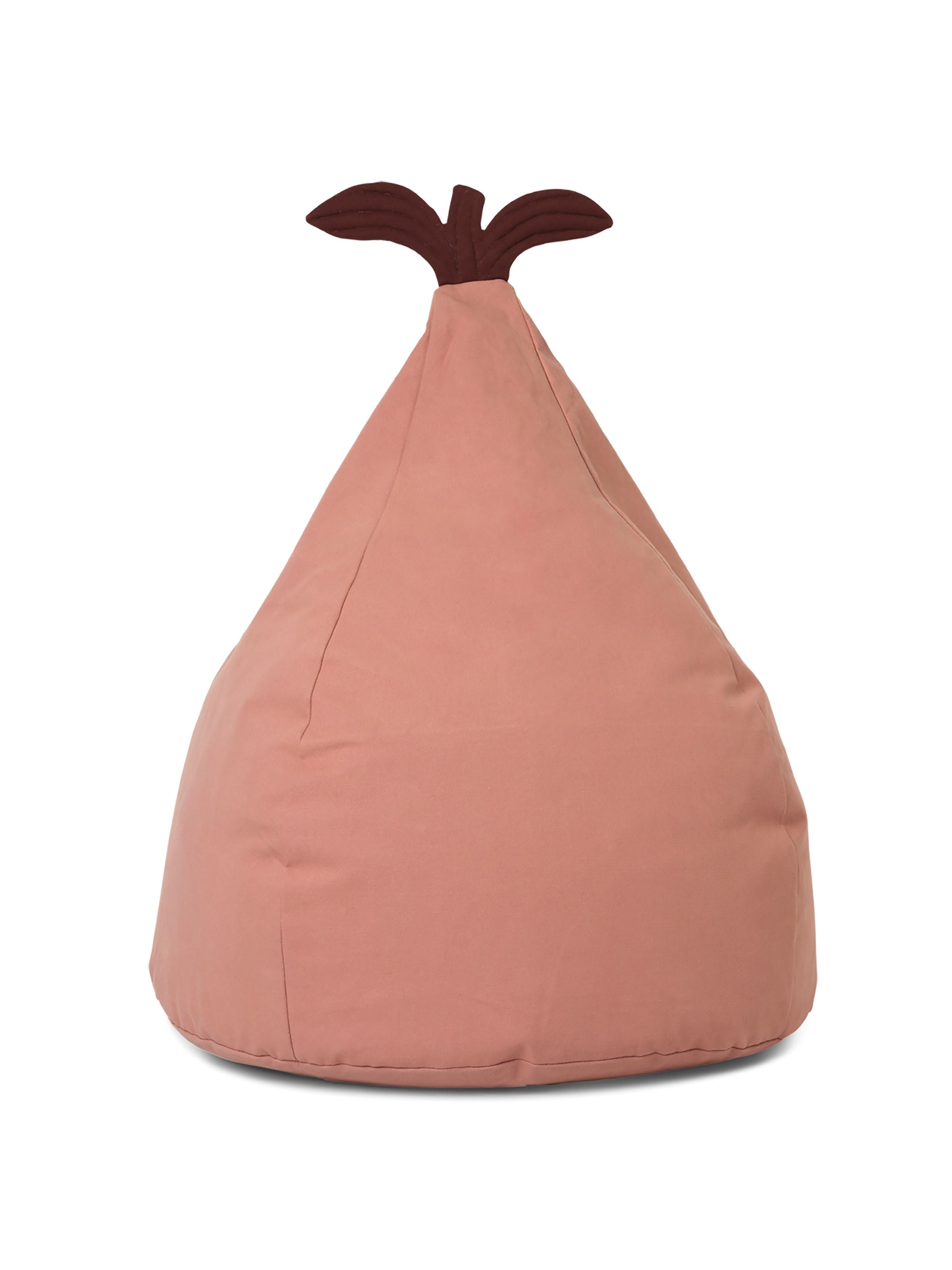 Puf PEAR jasnoróżowy z brązowym do salonu – ferm LIVING