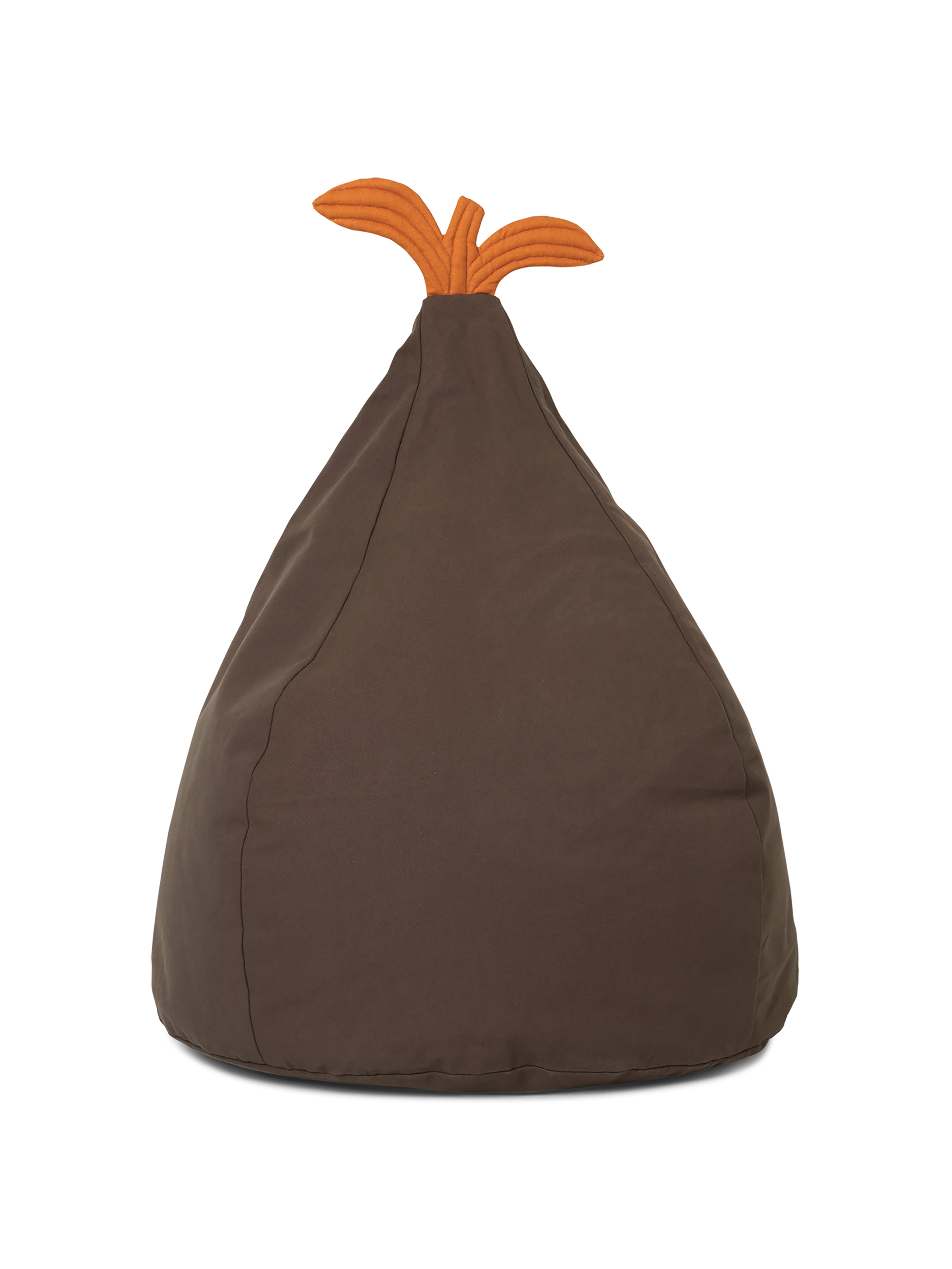 Puf PEAR donkergroen met oranje