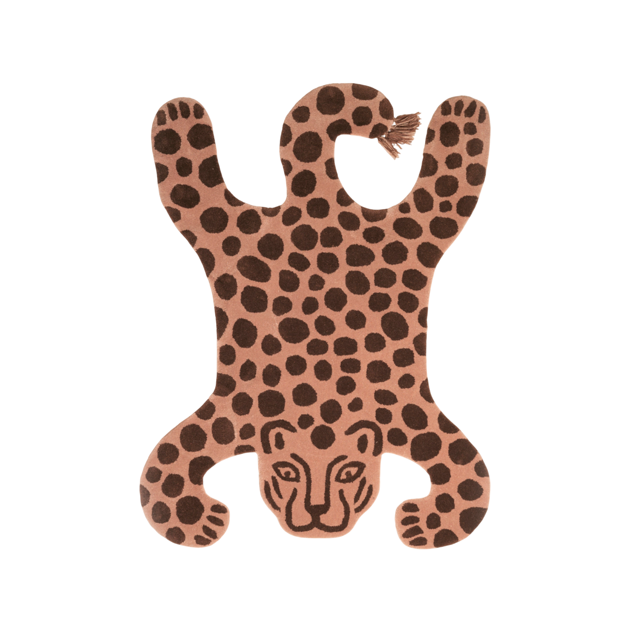 Decoratieve vloerkleed SAFARI LEOPARD bruin