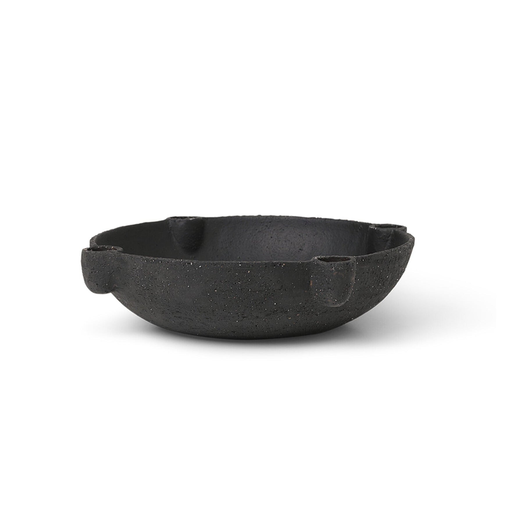 Kandelaar BOWL zwarte keramiek