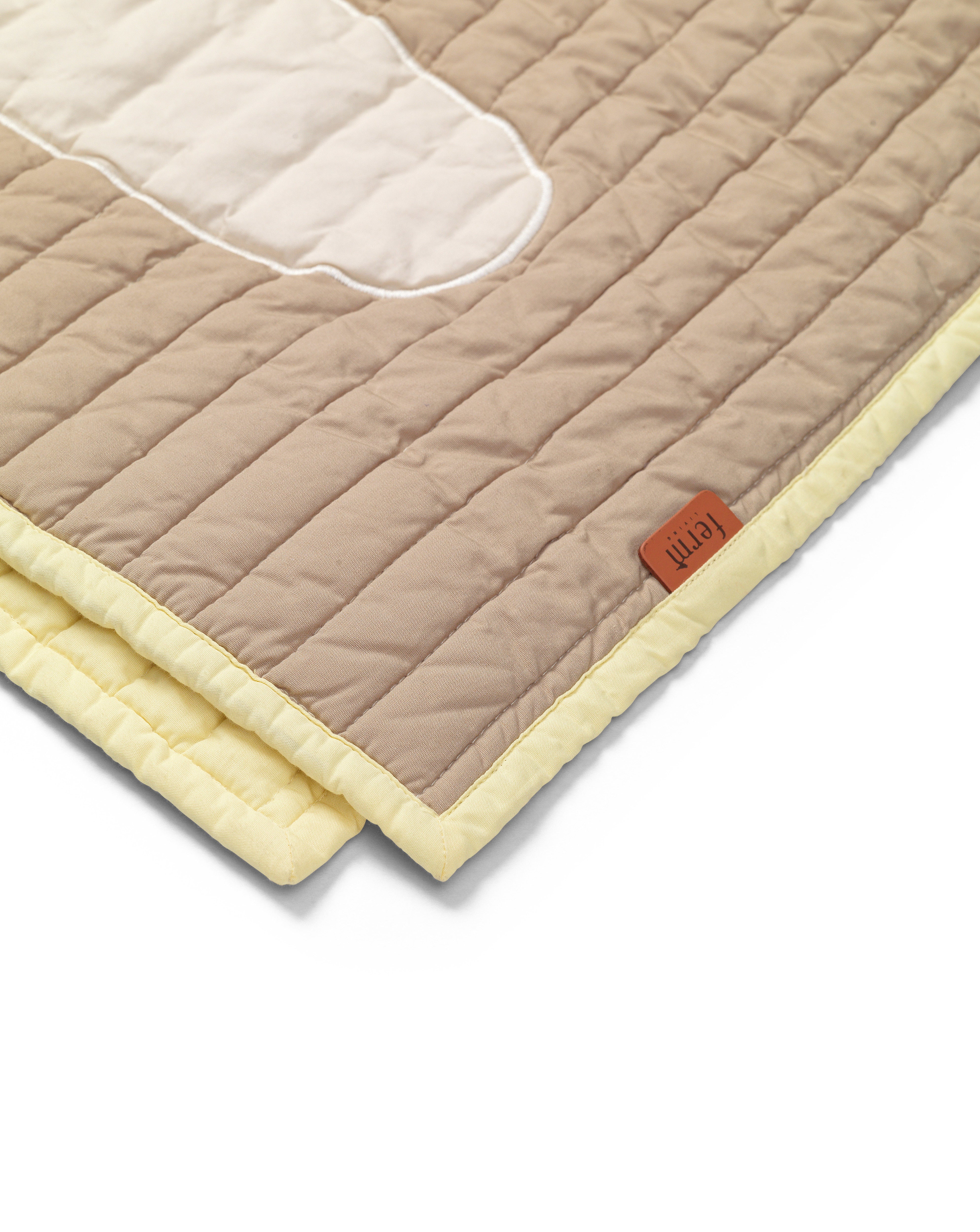 Quilted bedspread BIRD beige