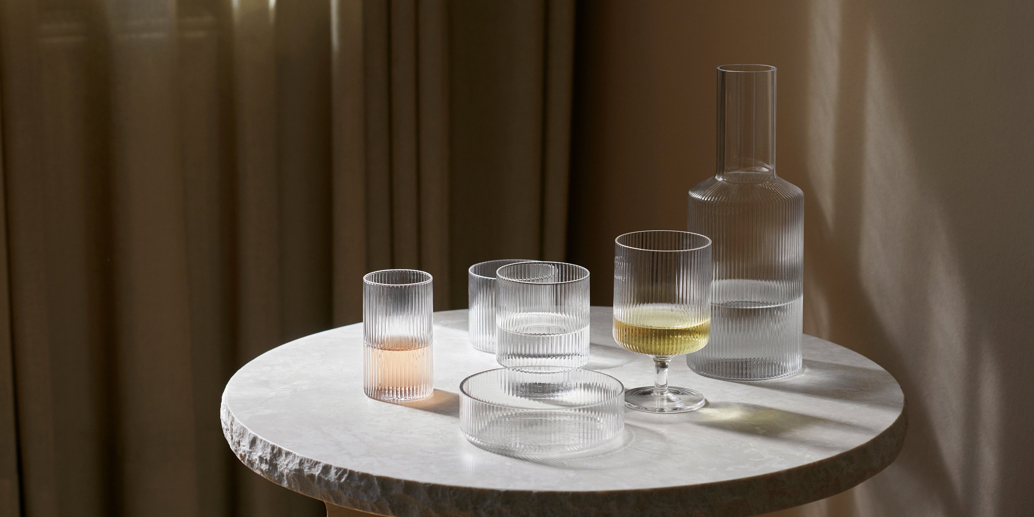 Set von Schalen RIPPLE aus mundgeblasenem Glas