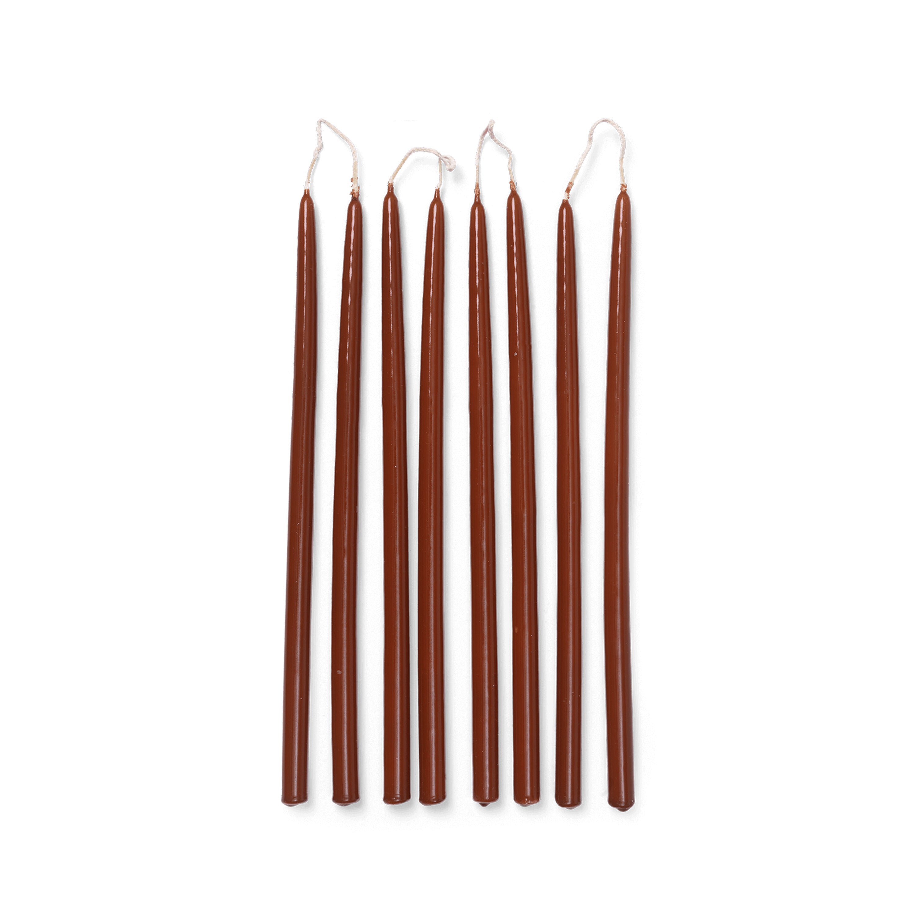 Set von Kerzen SPIKE braun