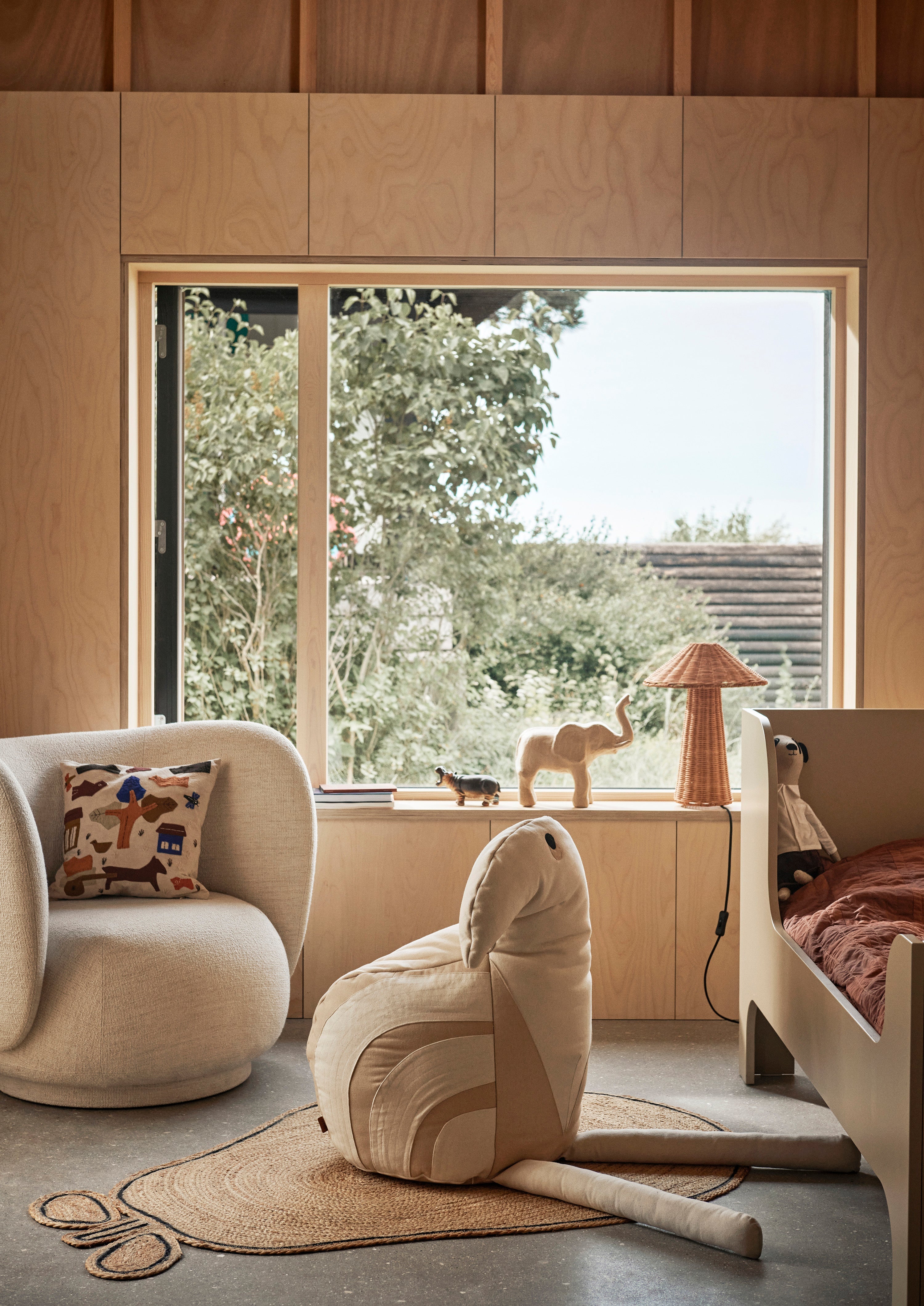 Fauteuil RICO LOUNGE Wol Boucle karamel