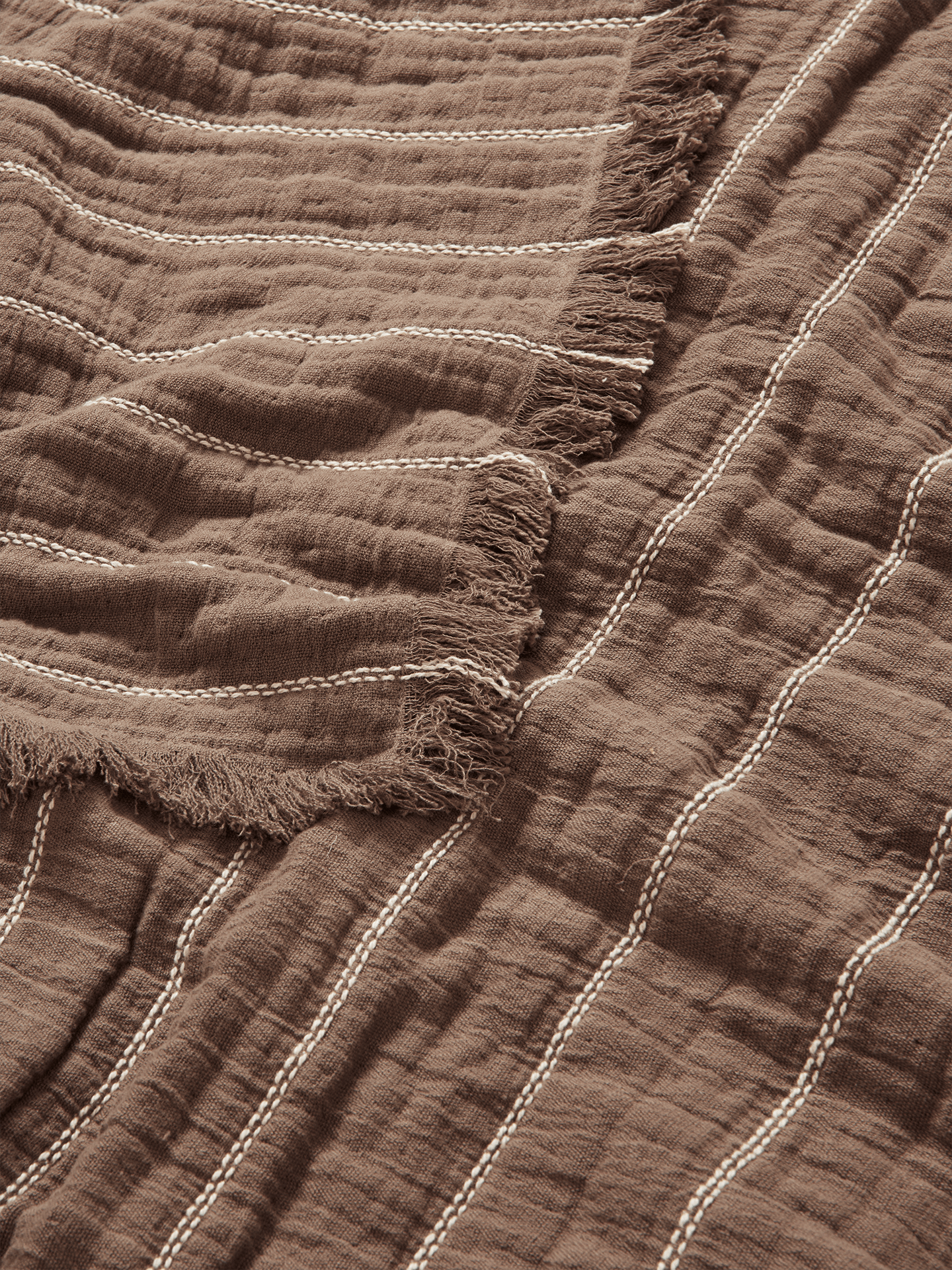 AIRES SINGLE bedspread brown