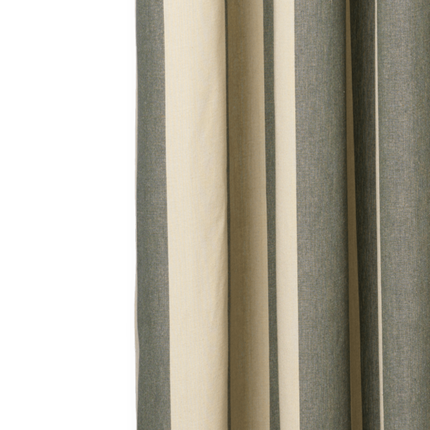 Douchgordijn CHAMBRAY groen met beige