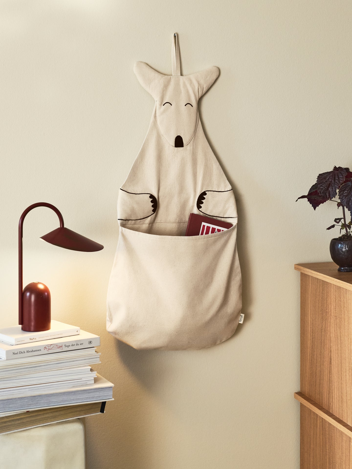 Tragbare Lampe ARUM dunkle Schokolade