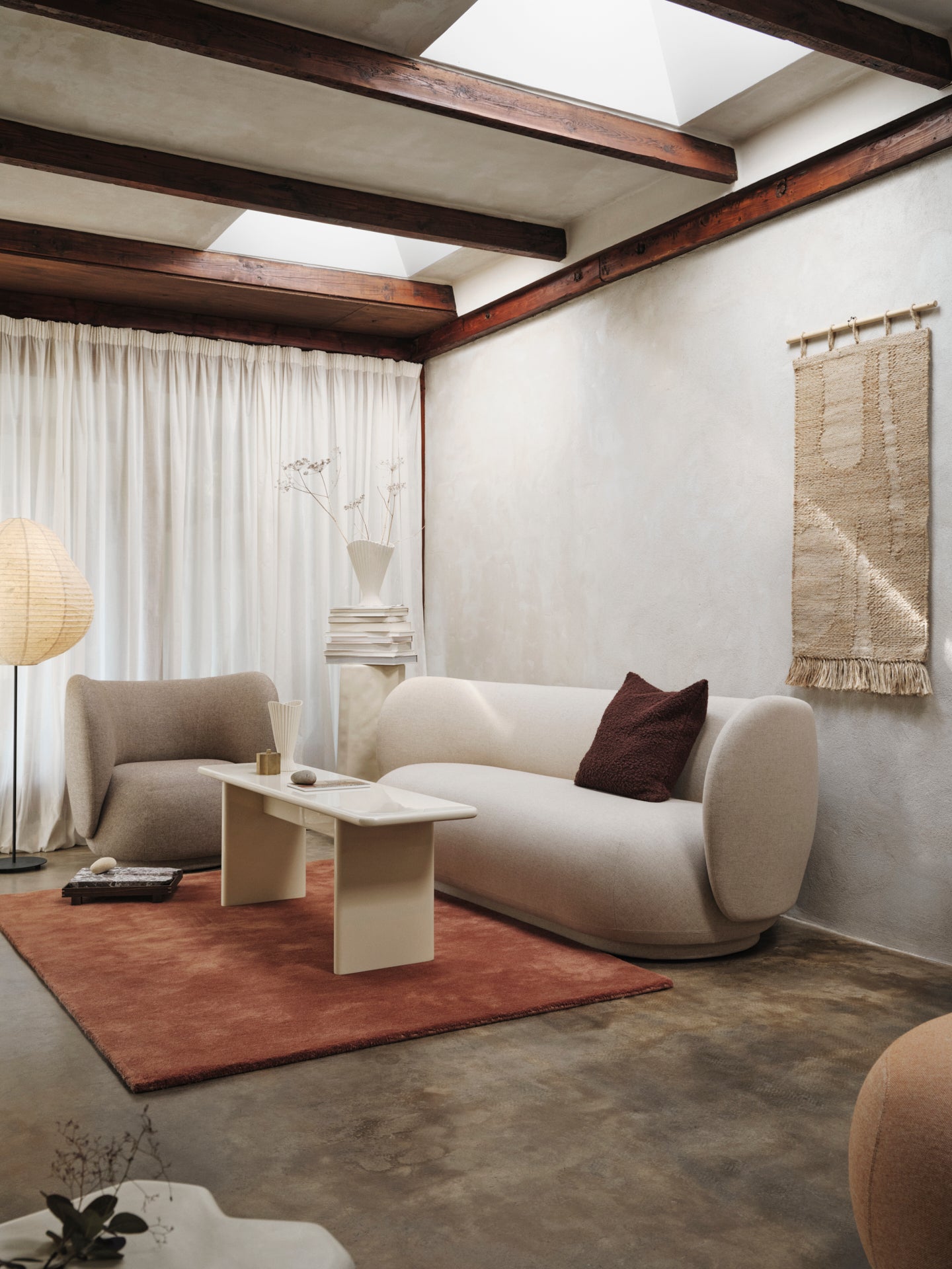 Rico Faded Velvet Sandy Sofa