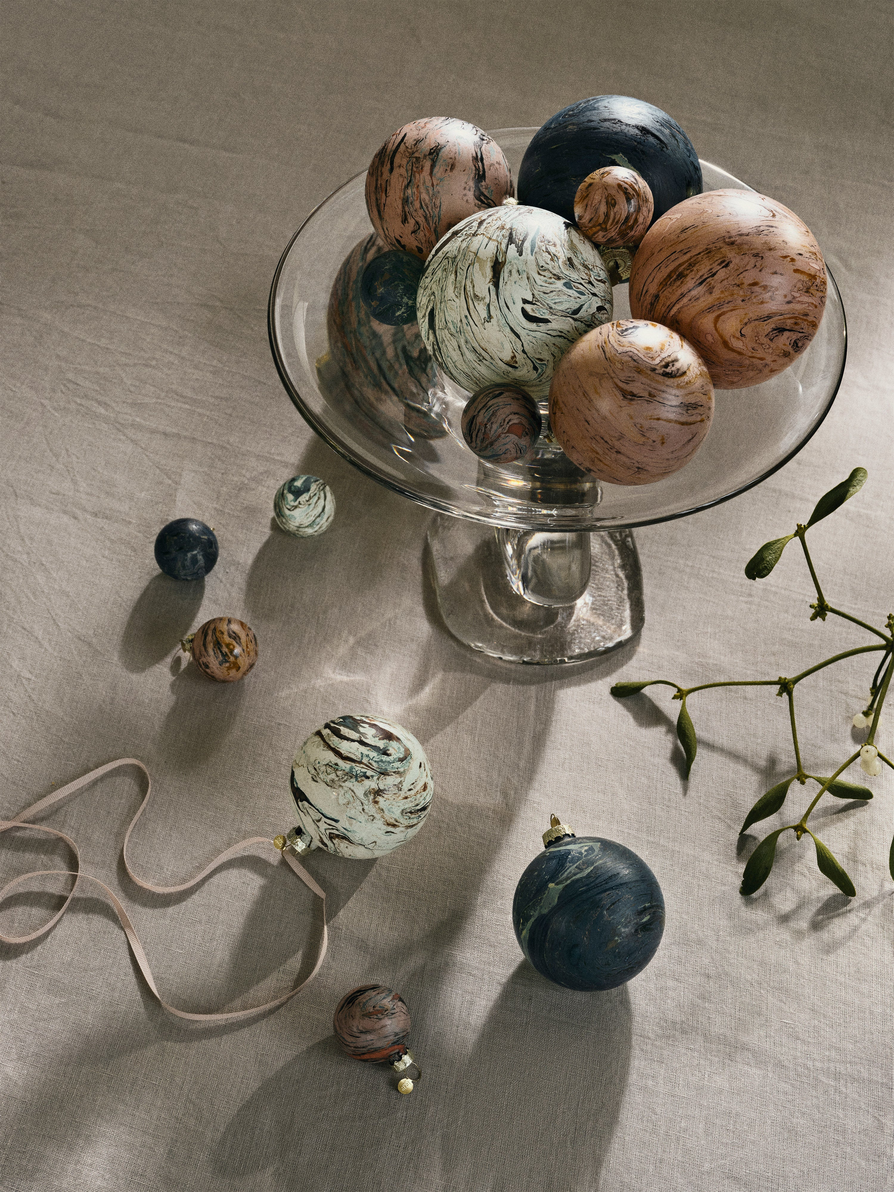 Zestaw bombek MARBLE kolorowy – marmur