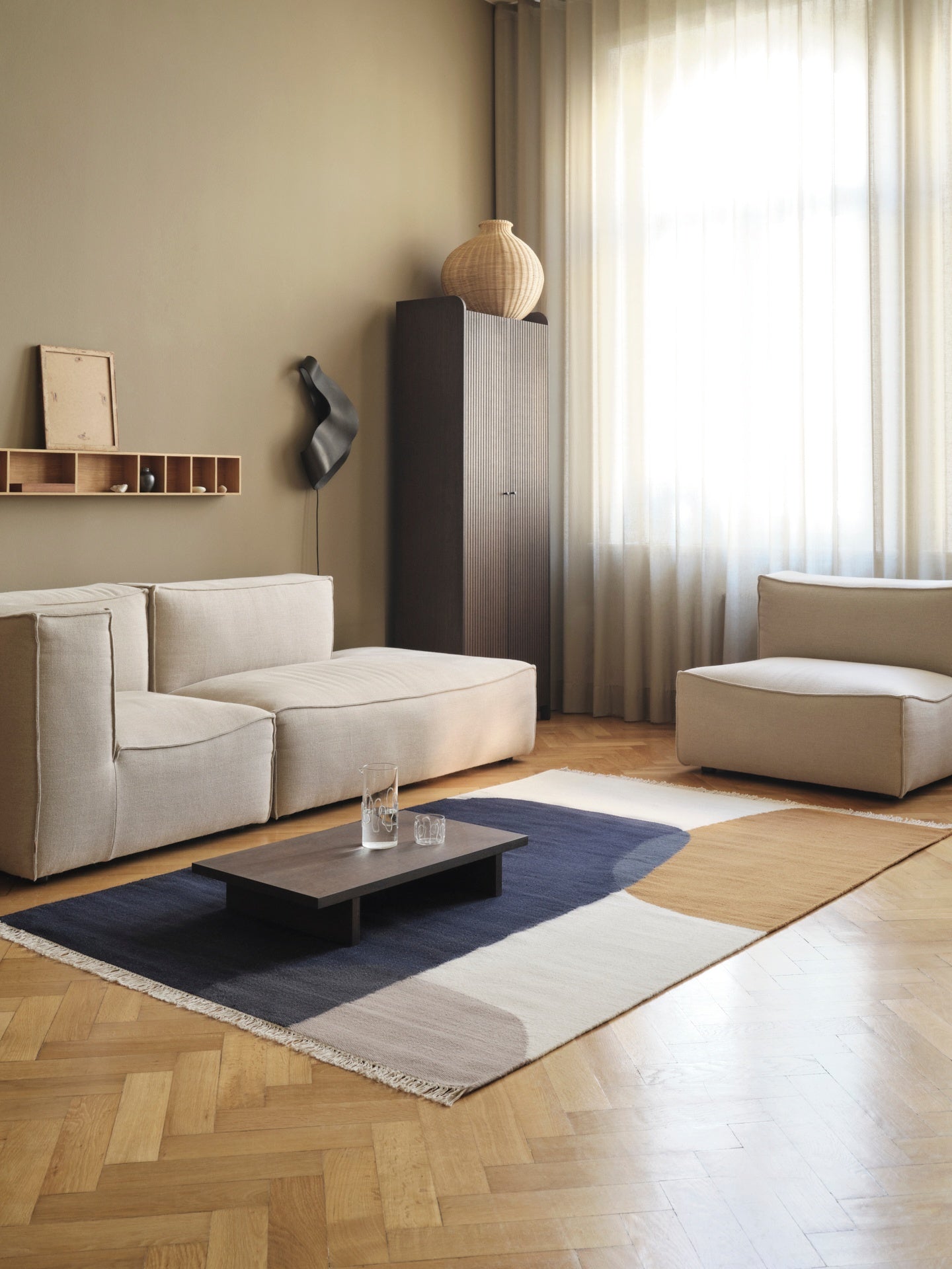 KONA LOW tafel donkerbruin eiken multiplex