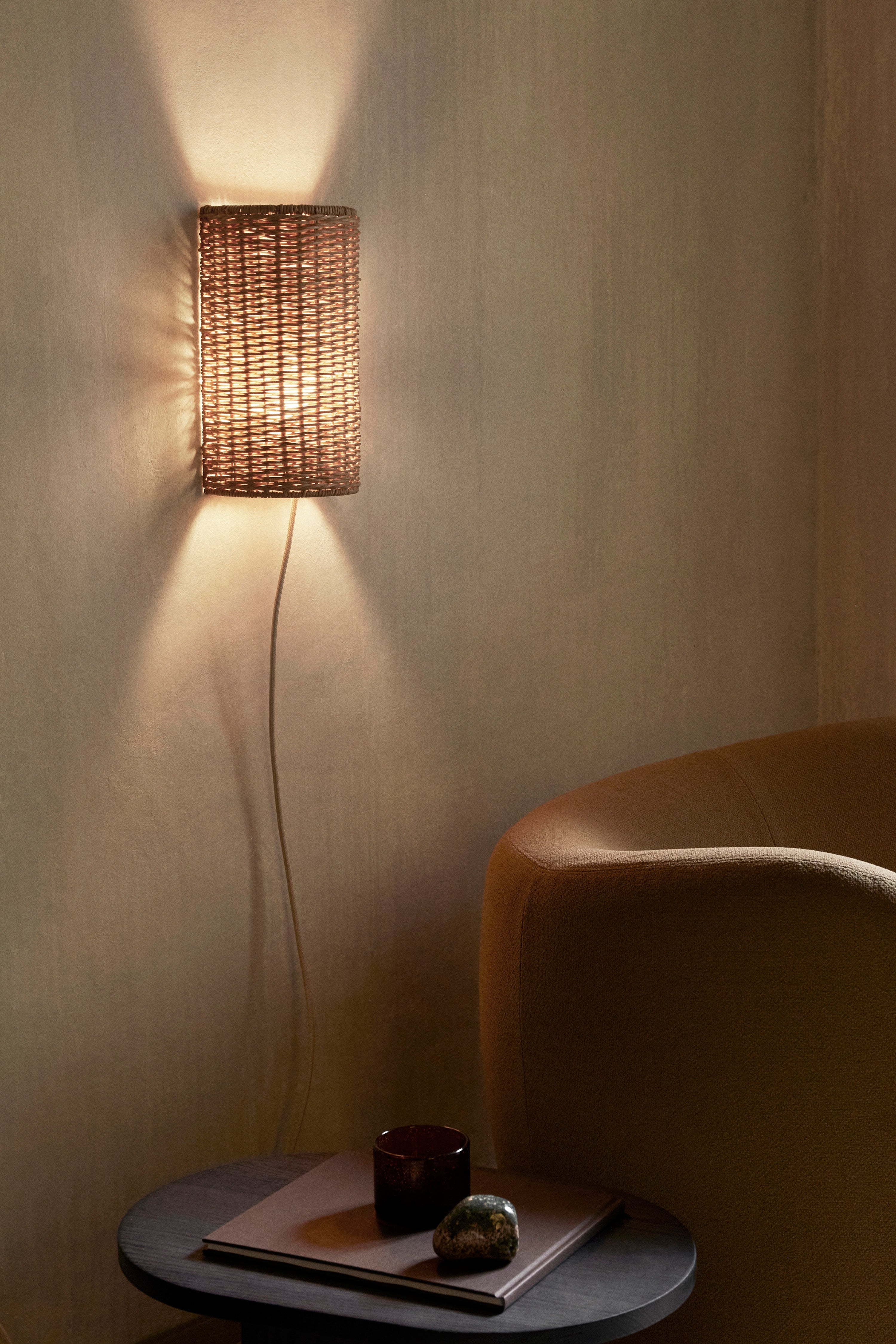 Wandlamp DOU riet