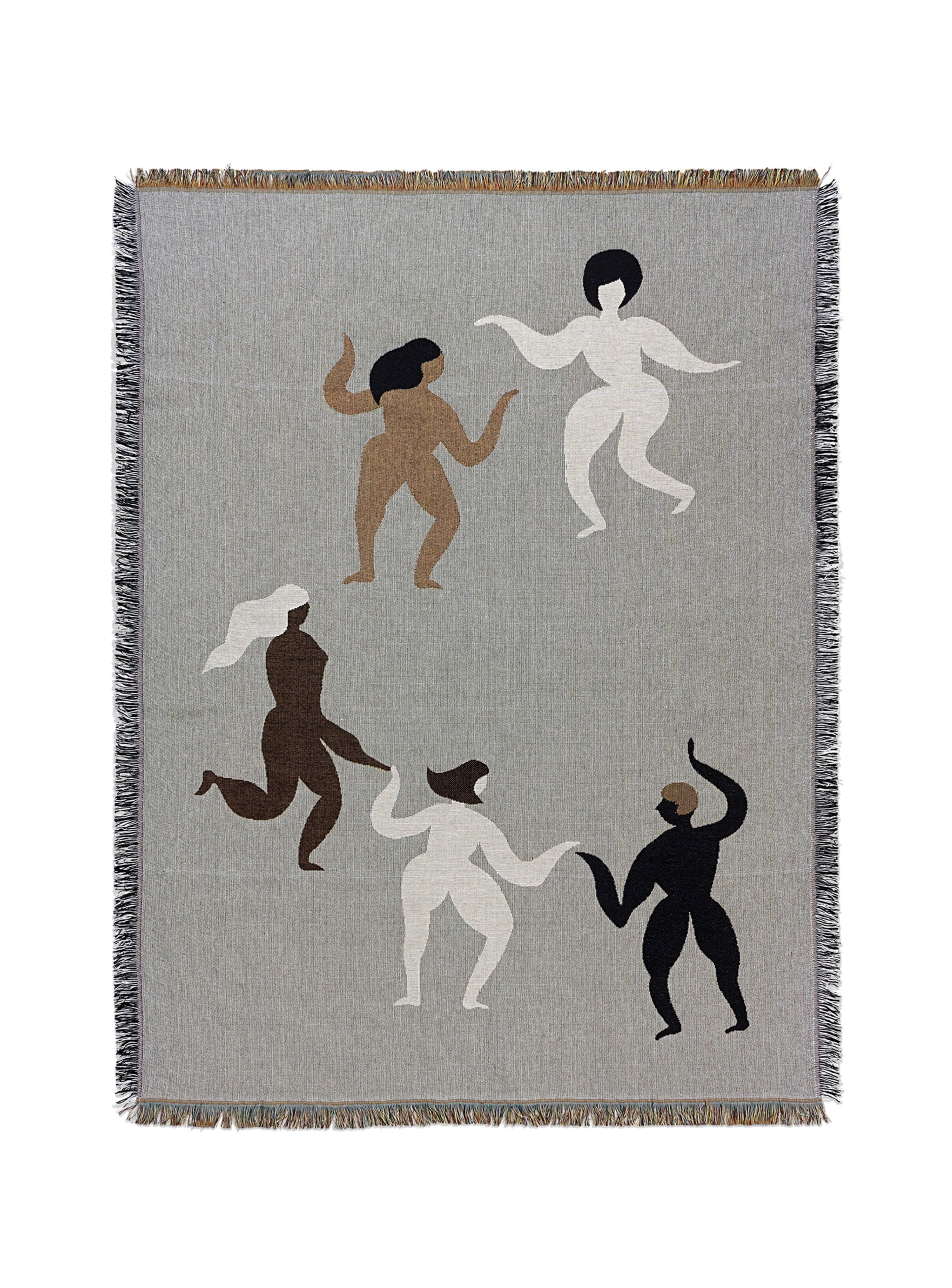 Narzuta FREE TAPESTRY hellgrau mit braunem