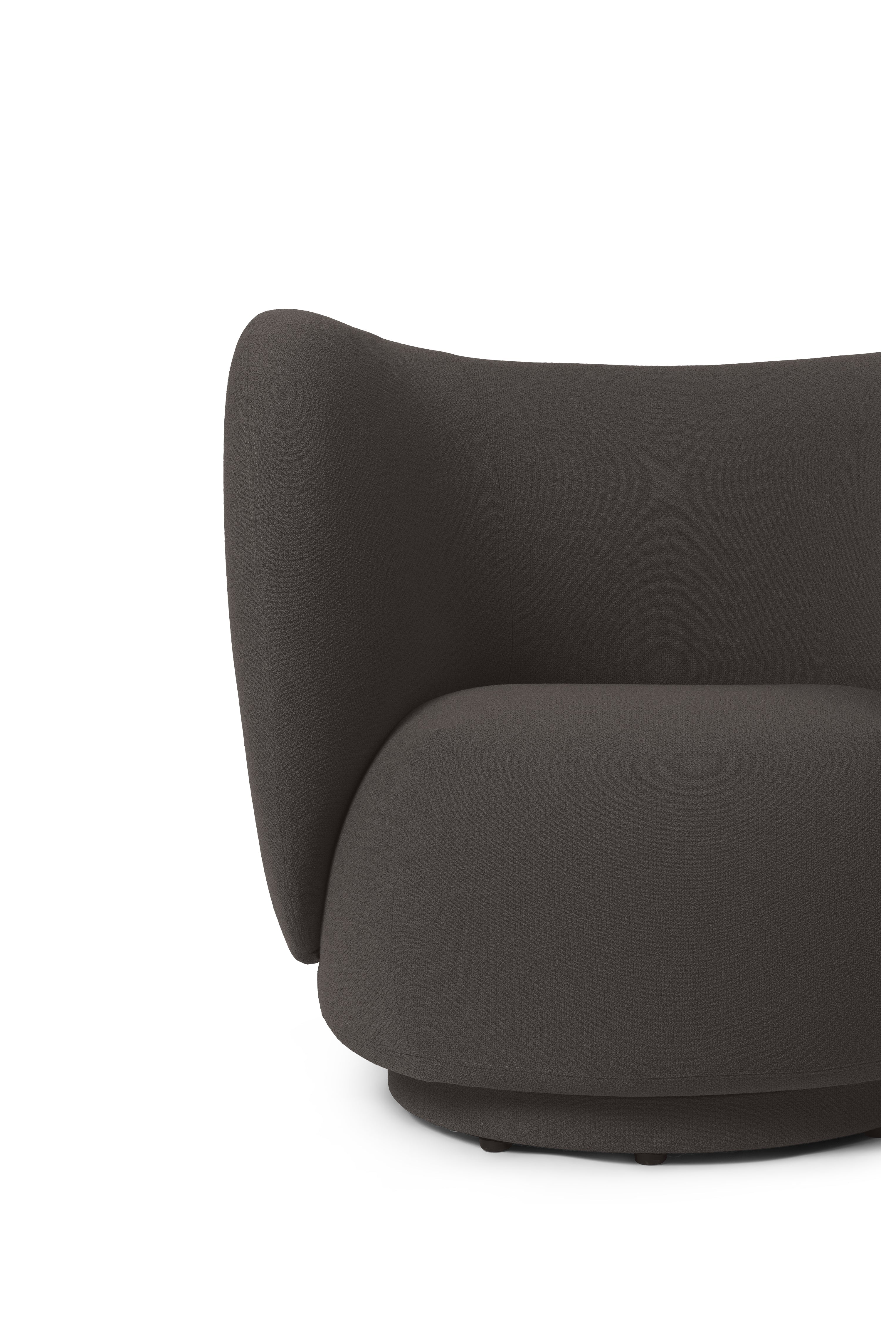 Fotel obrotowy RICO LOUNGE Grain czekoladowy do salonu