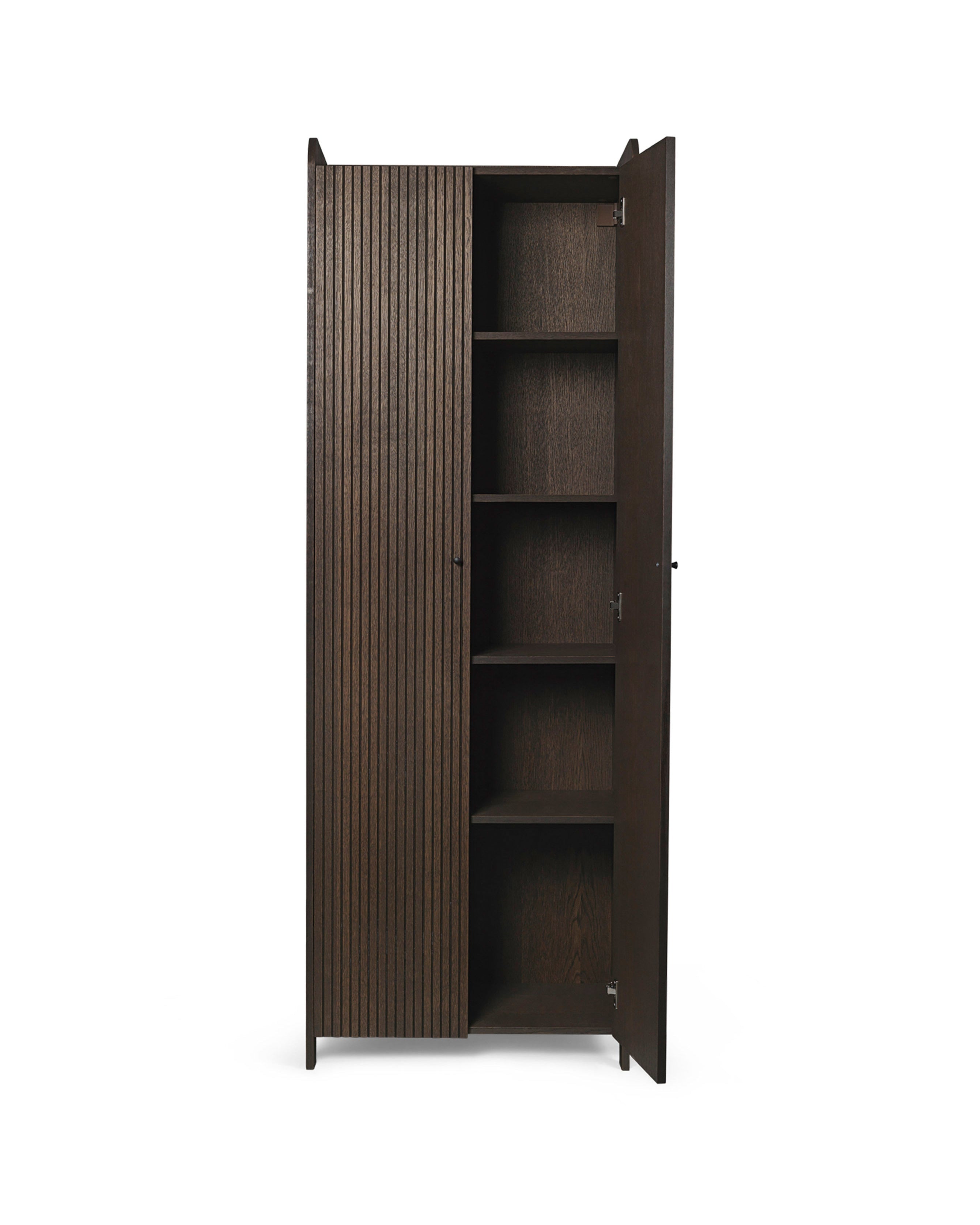 SILL CUPBOARD TALL 2-türiger Kleiderschrank, dunkelbraunes Eichenfurnier