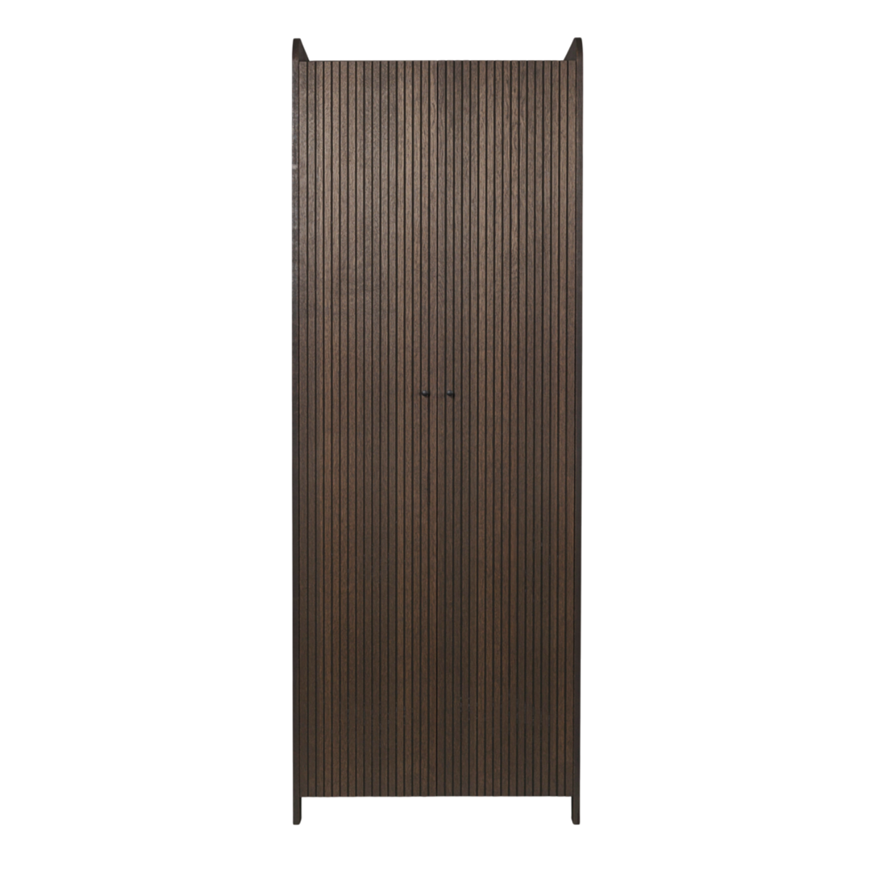 SILL CUPBOARD TALL 2-türiger Kleiderschrank, dunkelbraunes Eichenfurnier